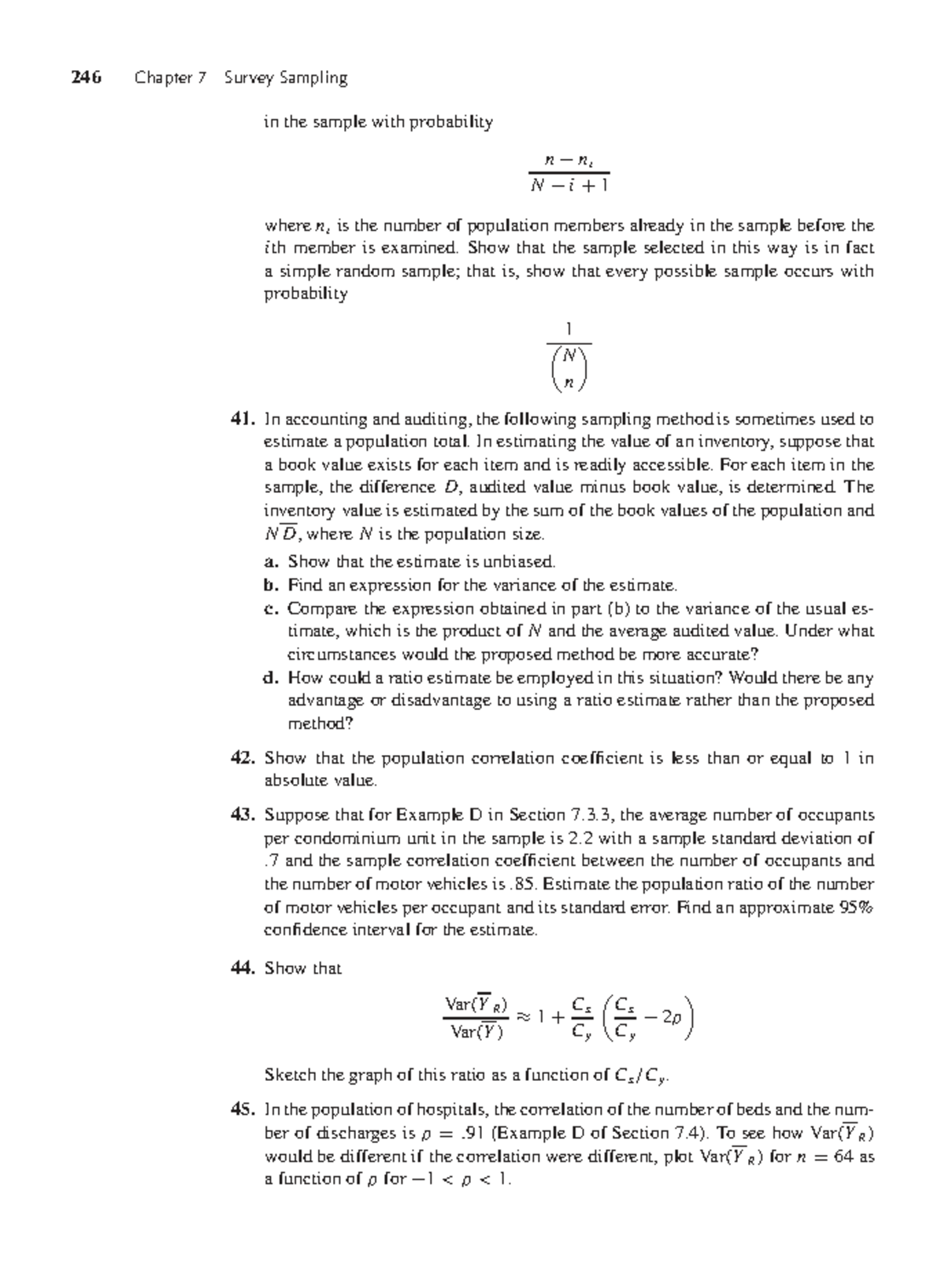 246 Chapter 7: Survey Sampling and Estimation Techniques - Studocu