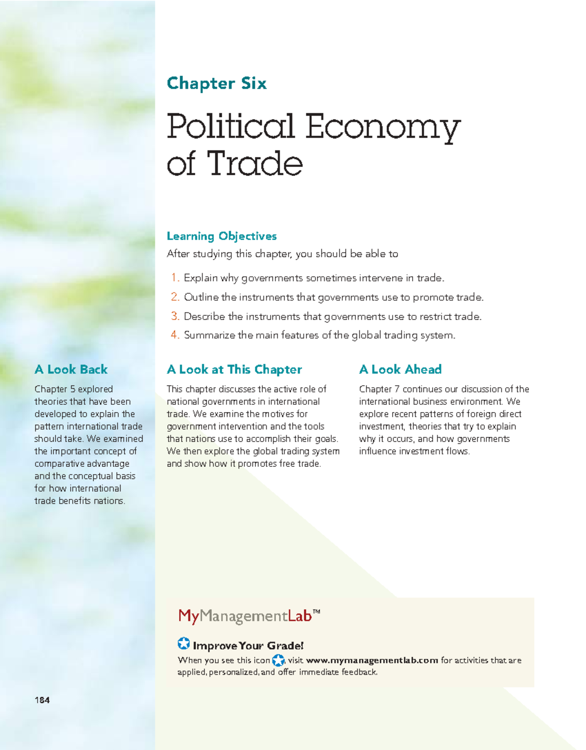 Chapter 6: Political Economy of Trade - Learning Objectives and Key ...