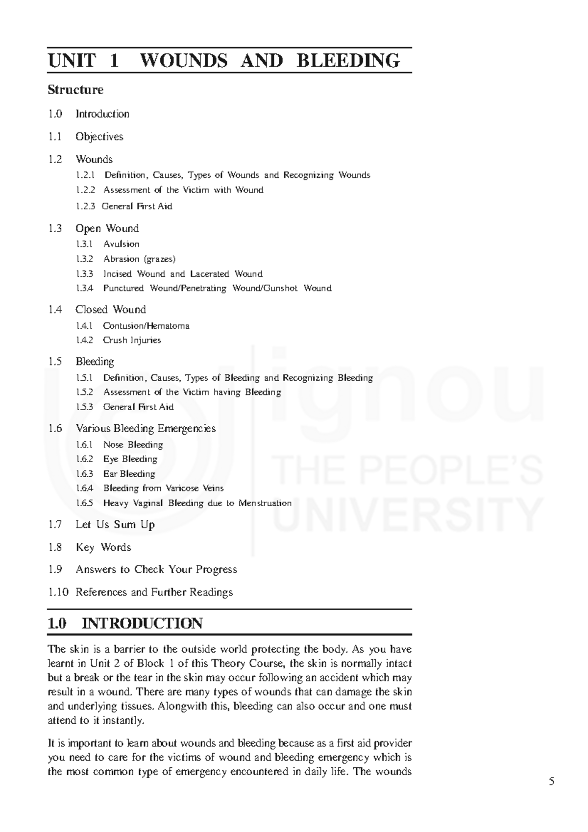 Unit 1: Wounds and Bleeding - First Aid Essentials for Emergencies ...