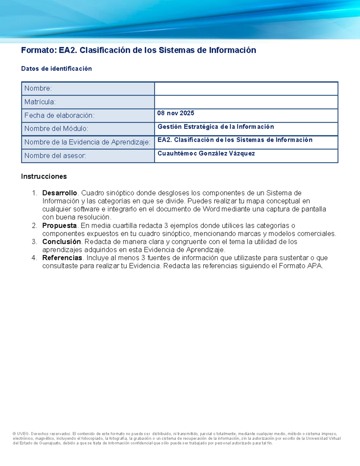 GEDI EA2: Clasificación de Sistemas de Información y Ejemplos - Studocu