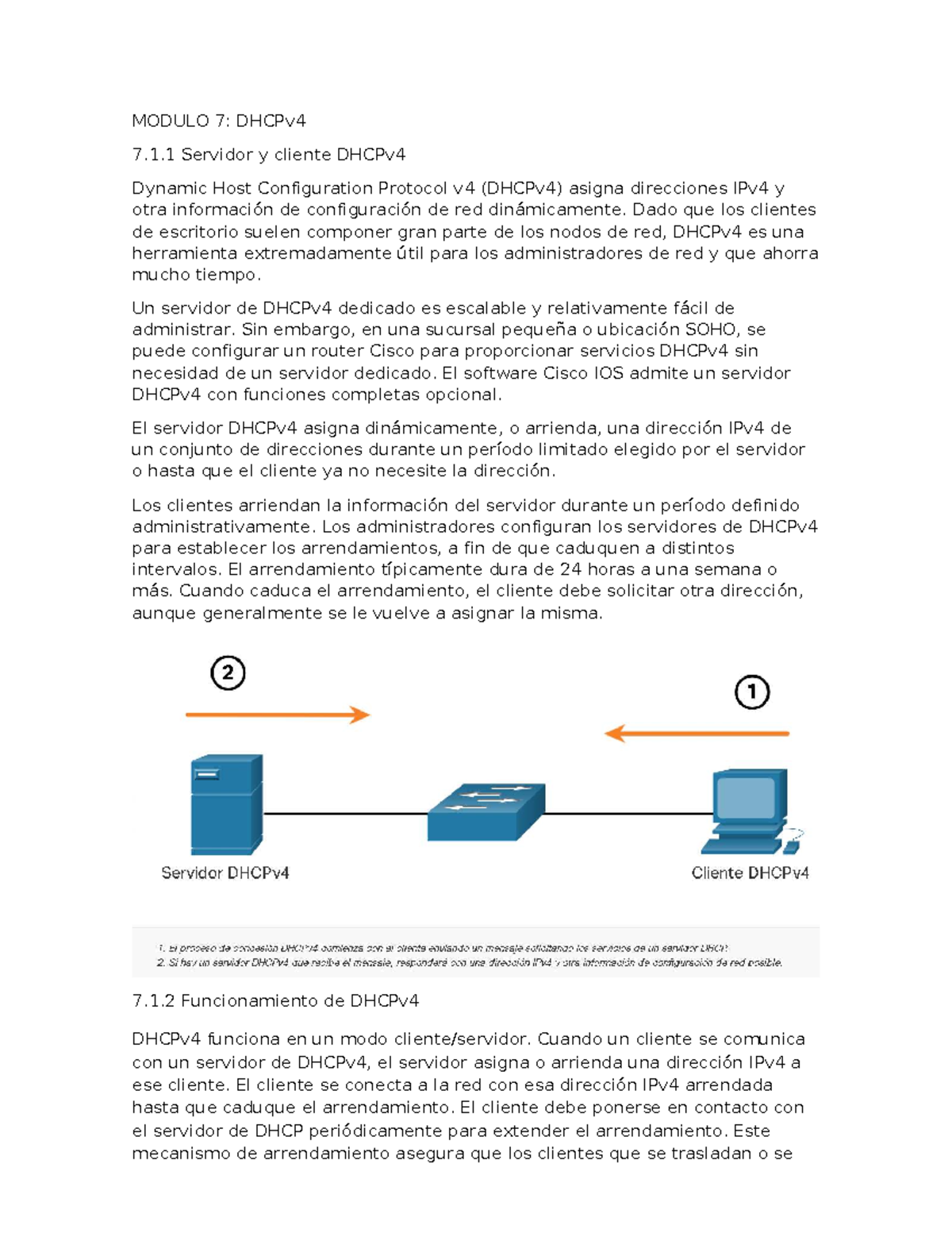 Modulo 7 y 8: Configuración y Funcionamiento de DHCPv4 y DHCPv6 - Studocu