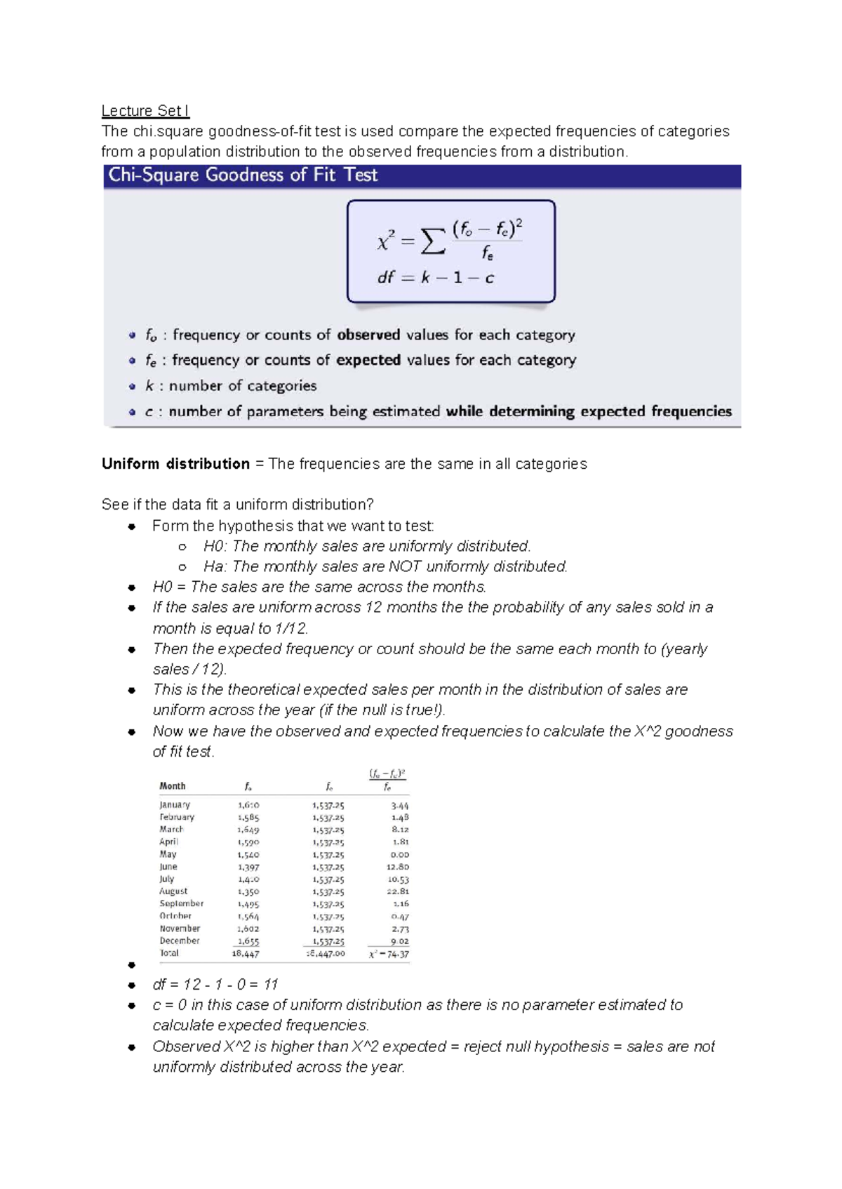 STK 132 - Lecture Notes on Chi-Square Test and ANOVA Techniques - Studocu