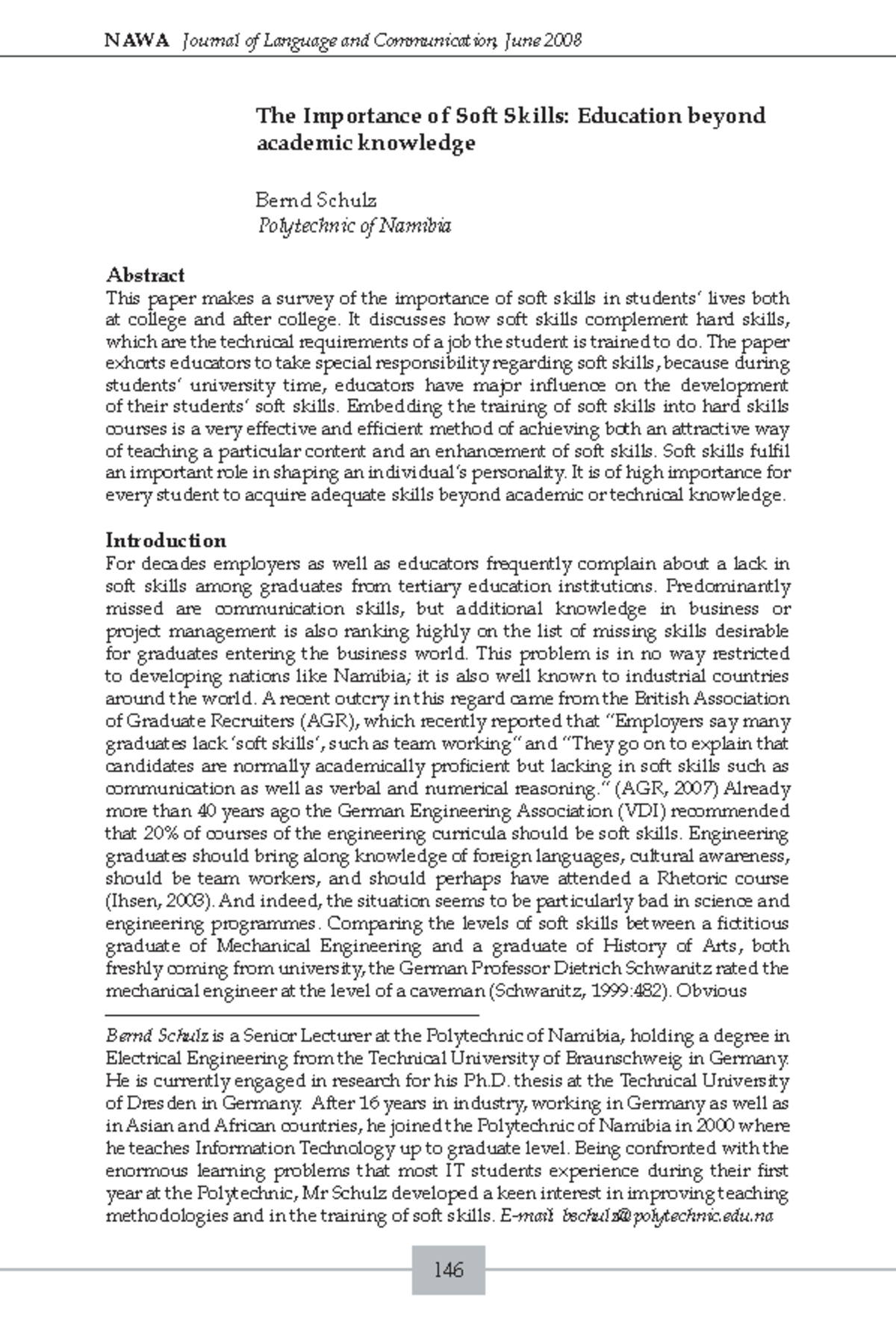 Soft Skills in Higher Education: Importance Beyond Academics - Studocu