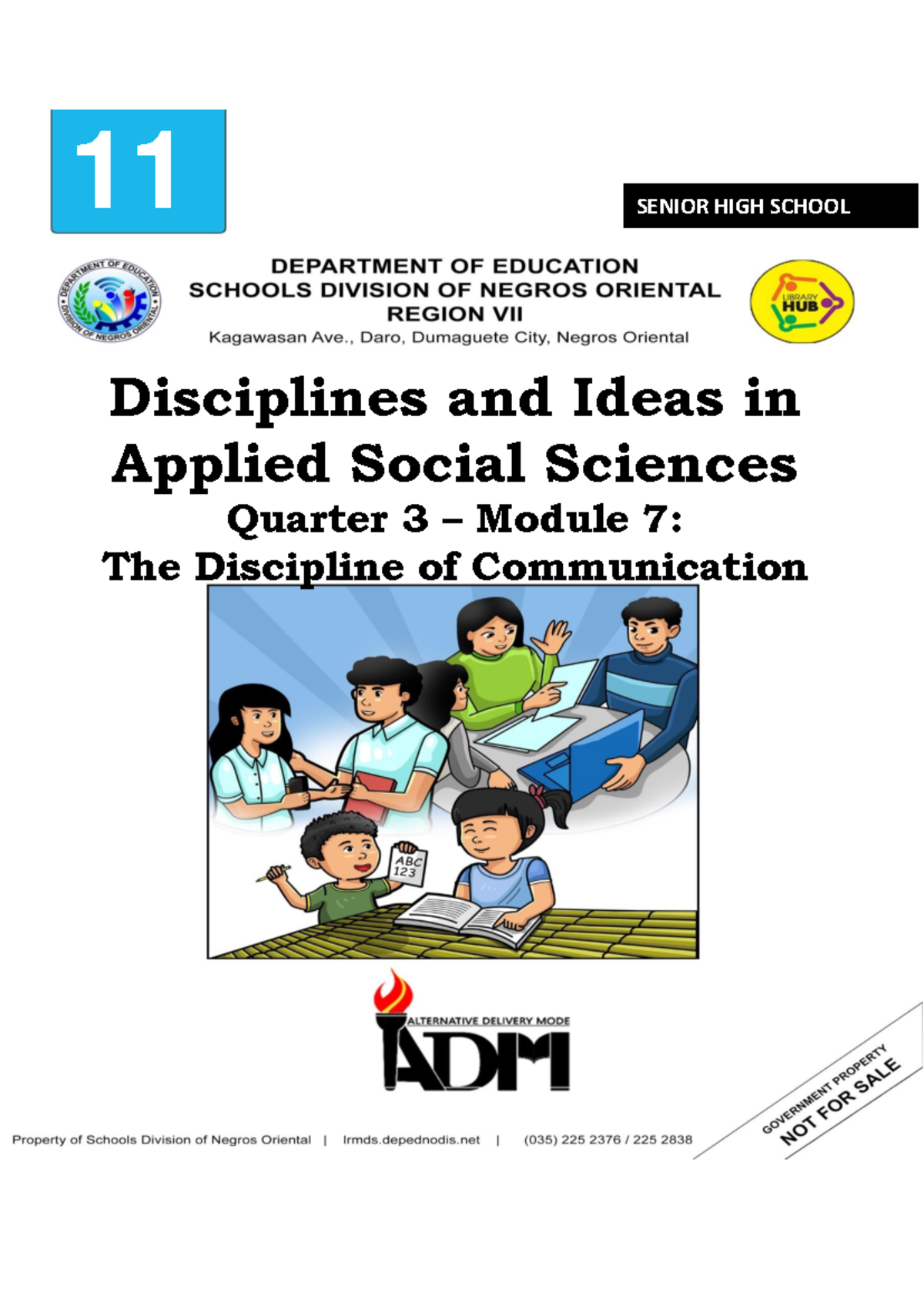 Grade 11 Diass Q3 Module 7: The Discipline of Communication - Studocu