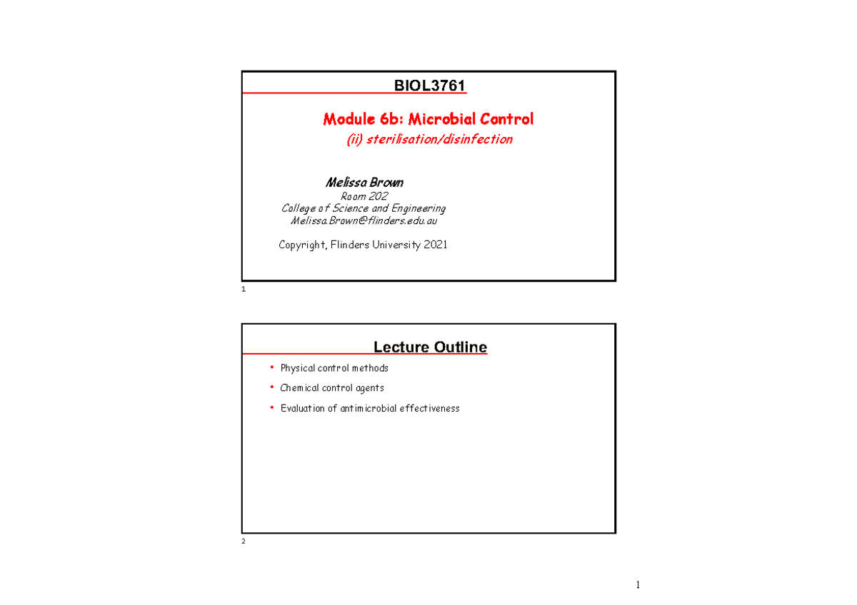 BIOL3761 Lecture: Microbial Control Methods - Studocu