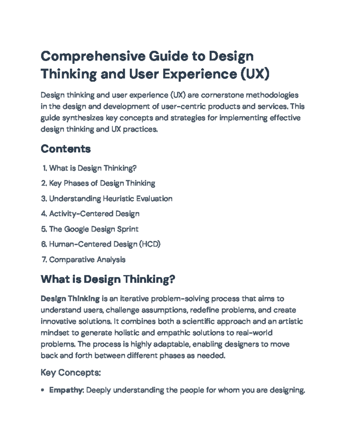 Comprehensive Guide to Design Thinking & UX Strategies - Comprehensive ...