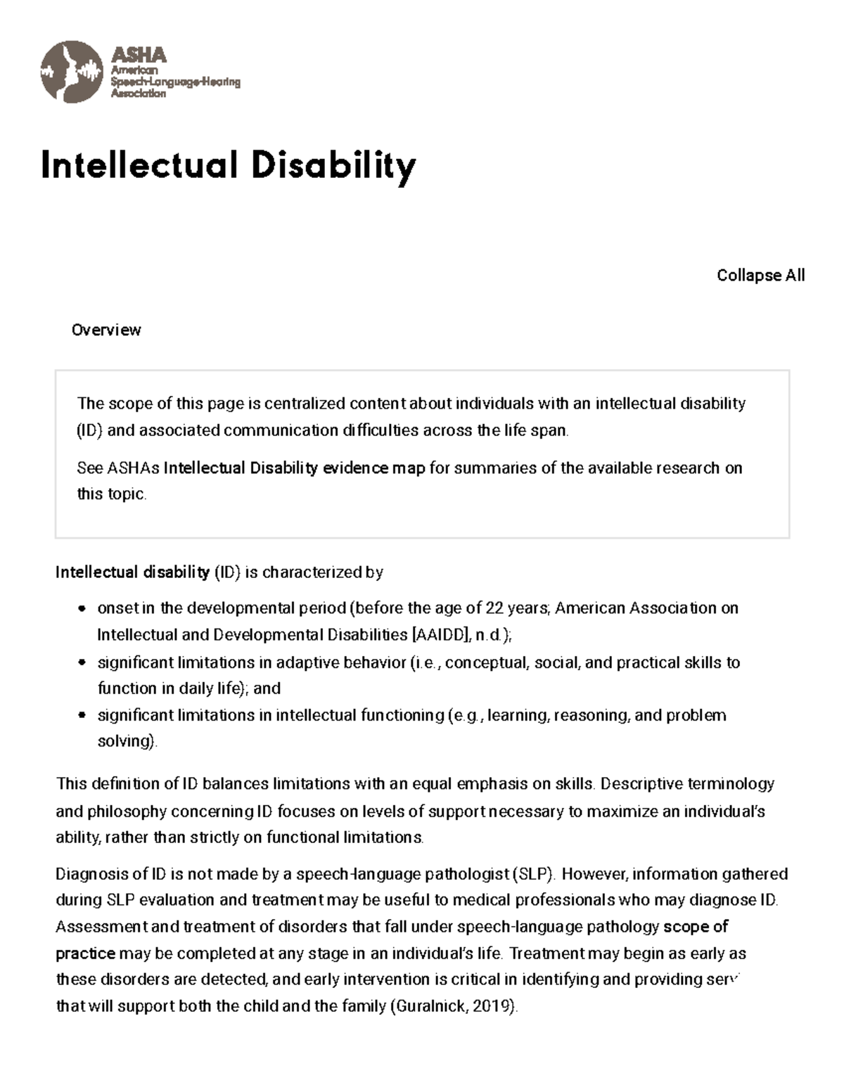 ID Overview: Key Concepts and Communication Challenges in Intellectual ...