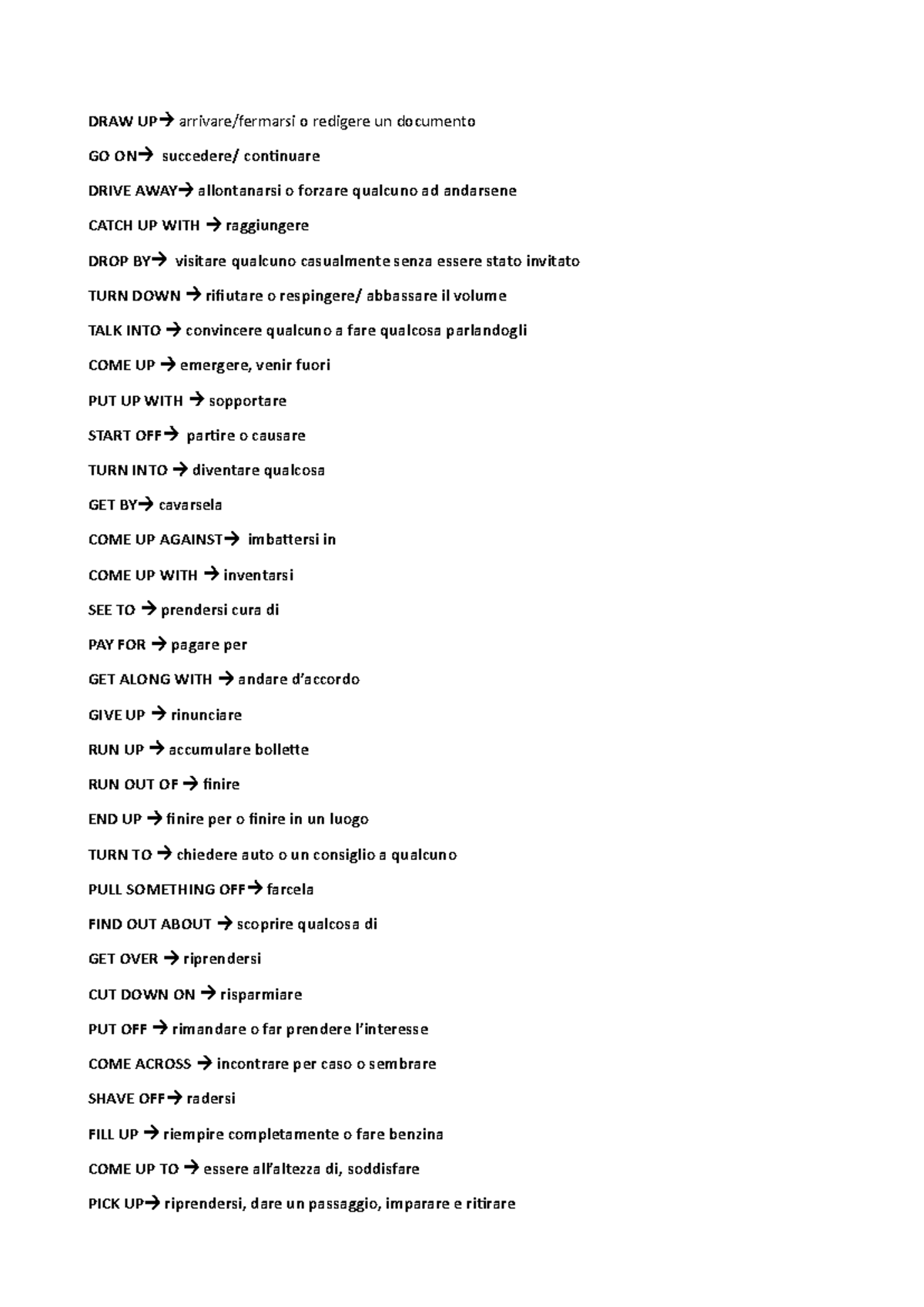 Phrasal Verbs Study Notes for ESL Learners - Language 101 - Studocu
