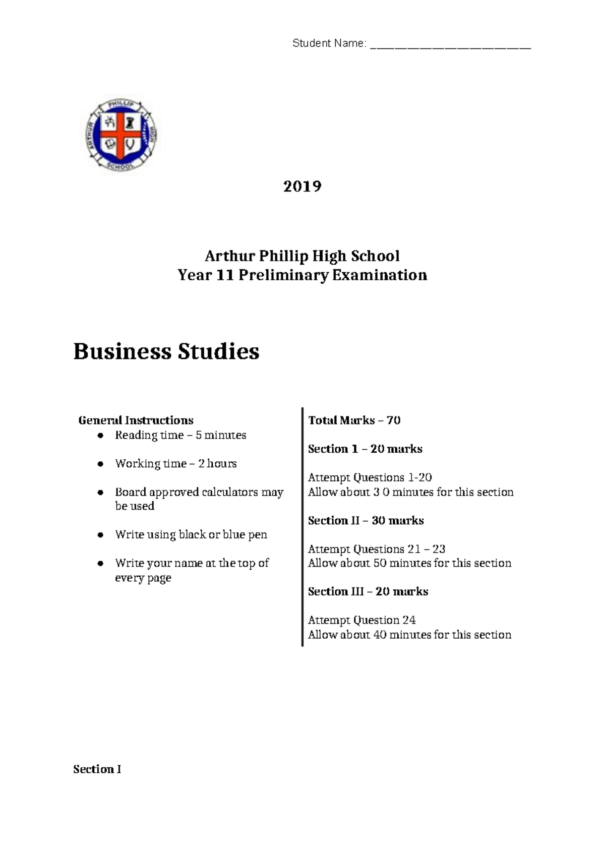 2019 Business studies preliminary exam questions and answers - Studocu