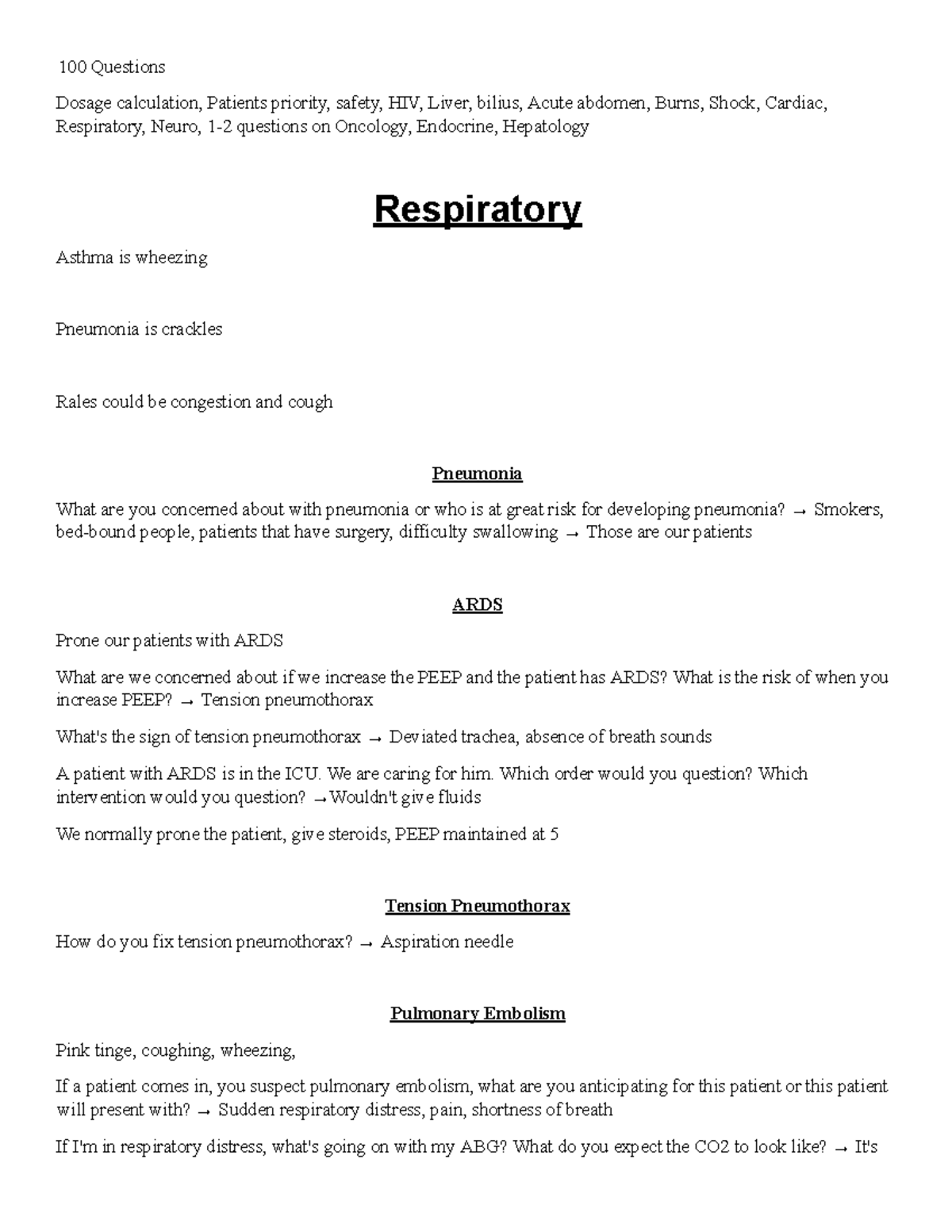 MED SURG 2 Final Exam Review: Key Concepts & Prioritization Strategies ...