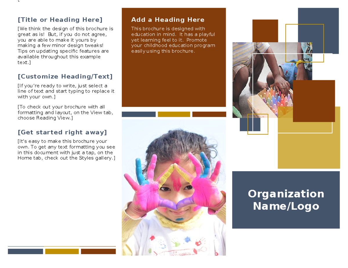 Education Brochure 2 - Customizing Your Childhood Education Program ...