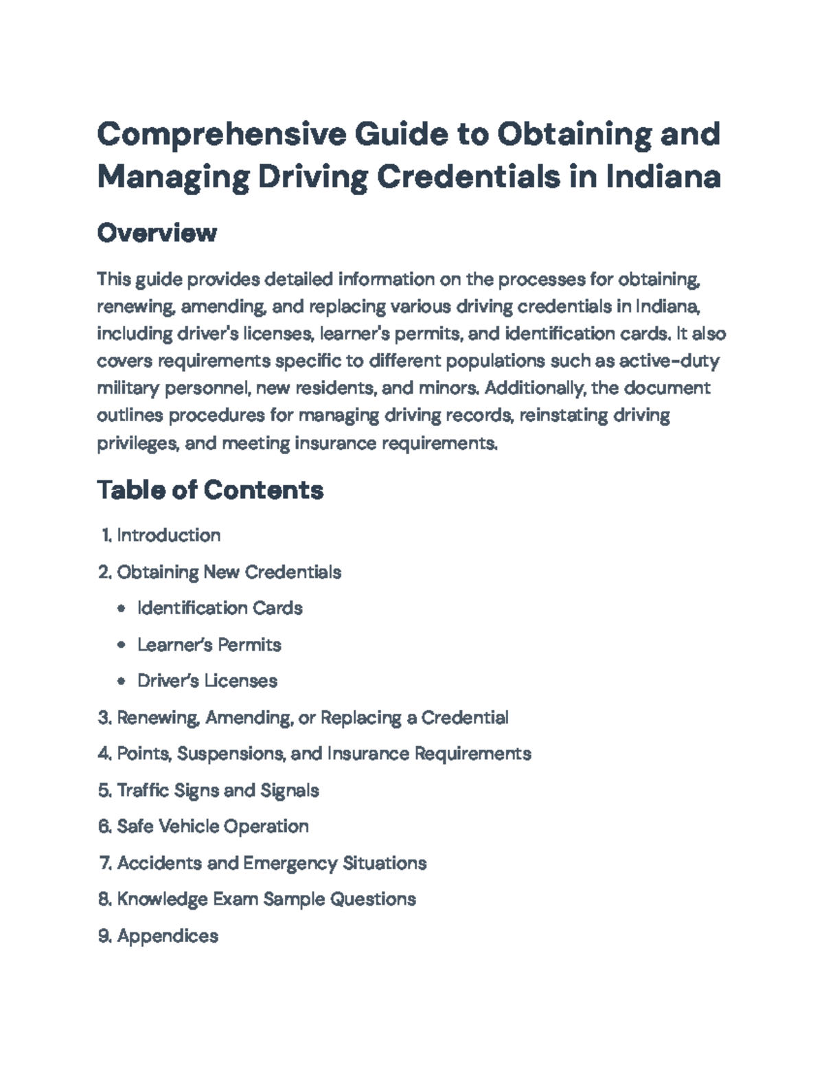 Guide to Indiana Driving Credentials: Obtaining, Renewal, & Management ...