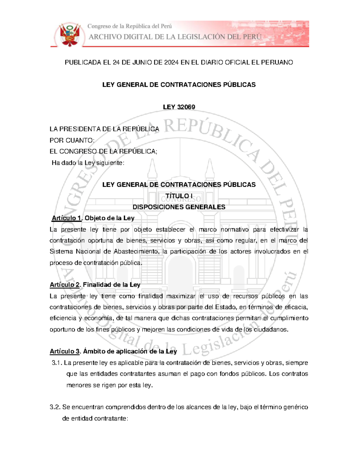 LEY 32069 - RESUMEN Y ANÁLISIS DE LA LEY GENERAL DE CONTRATACIONES ...