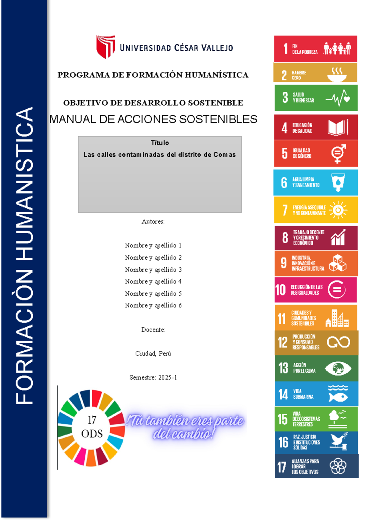 Manual de Acciones Sostenibles ODS: Contaminación en Comas - Studocu