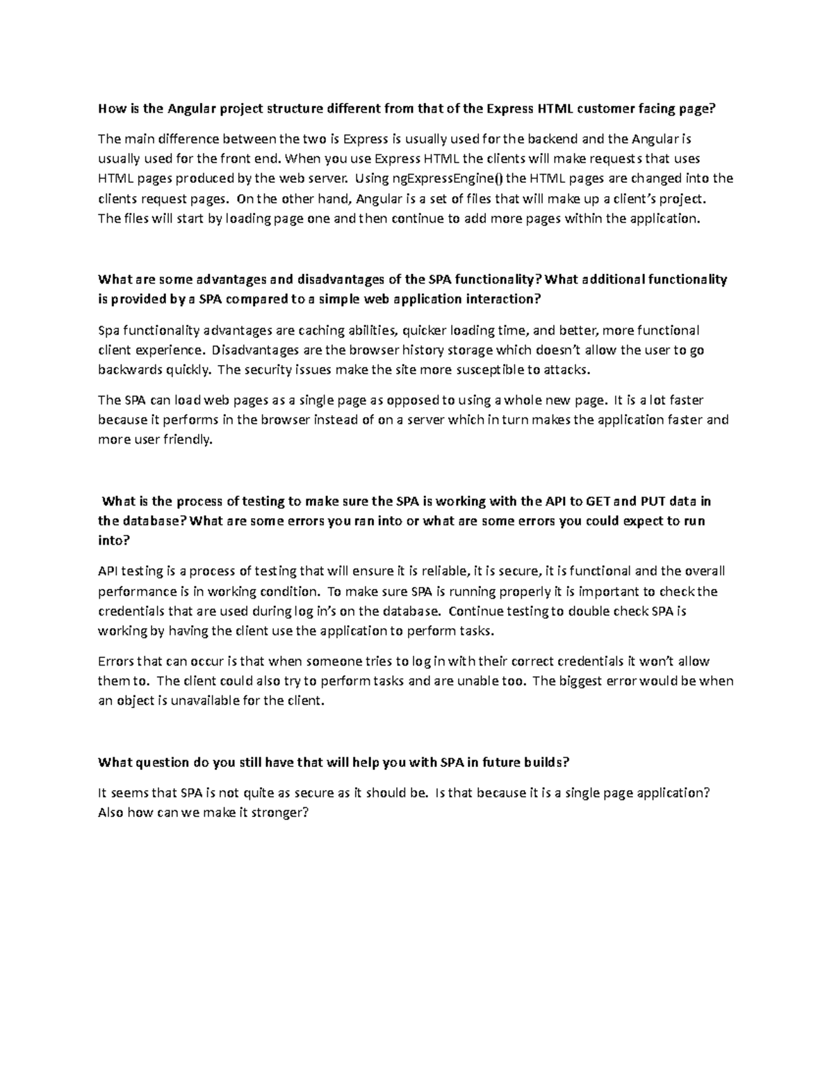 CS 465 6-2 Journal: Comparing Angular and Express Project Structures ...