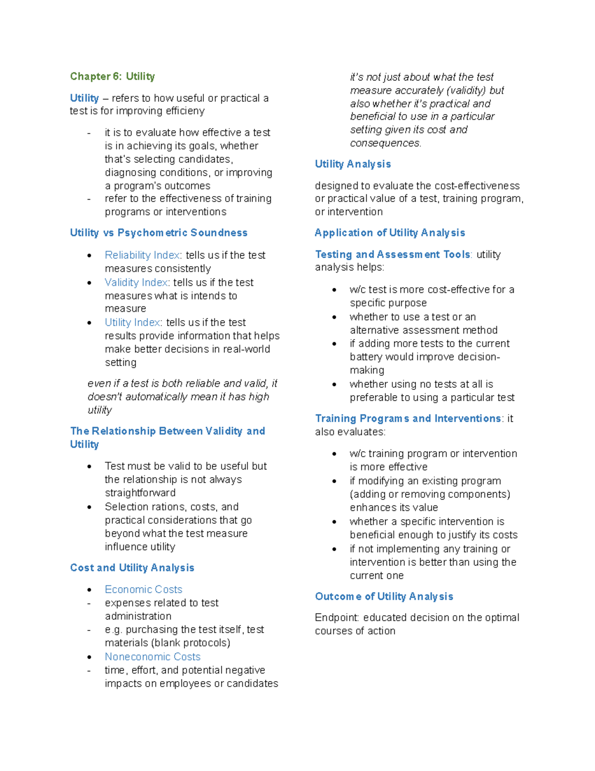 Psychassess - Chapter 6: Exploring Utility in Testing and Assessment ...