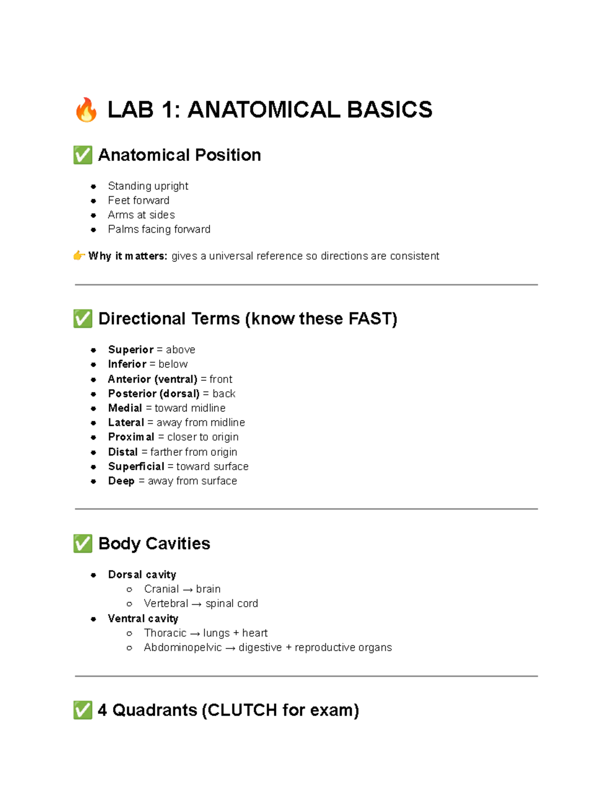 LAB 1-5: Anatomical Basics and Tissue Types - Studocu