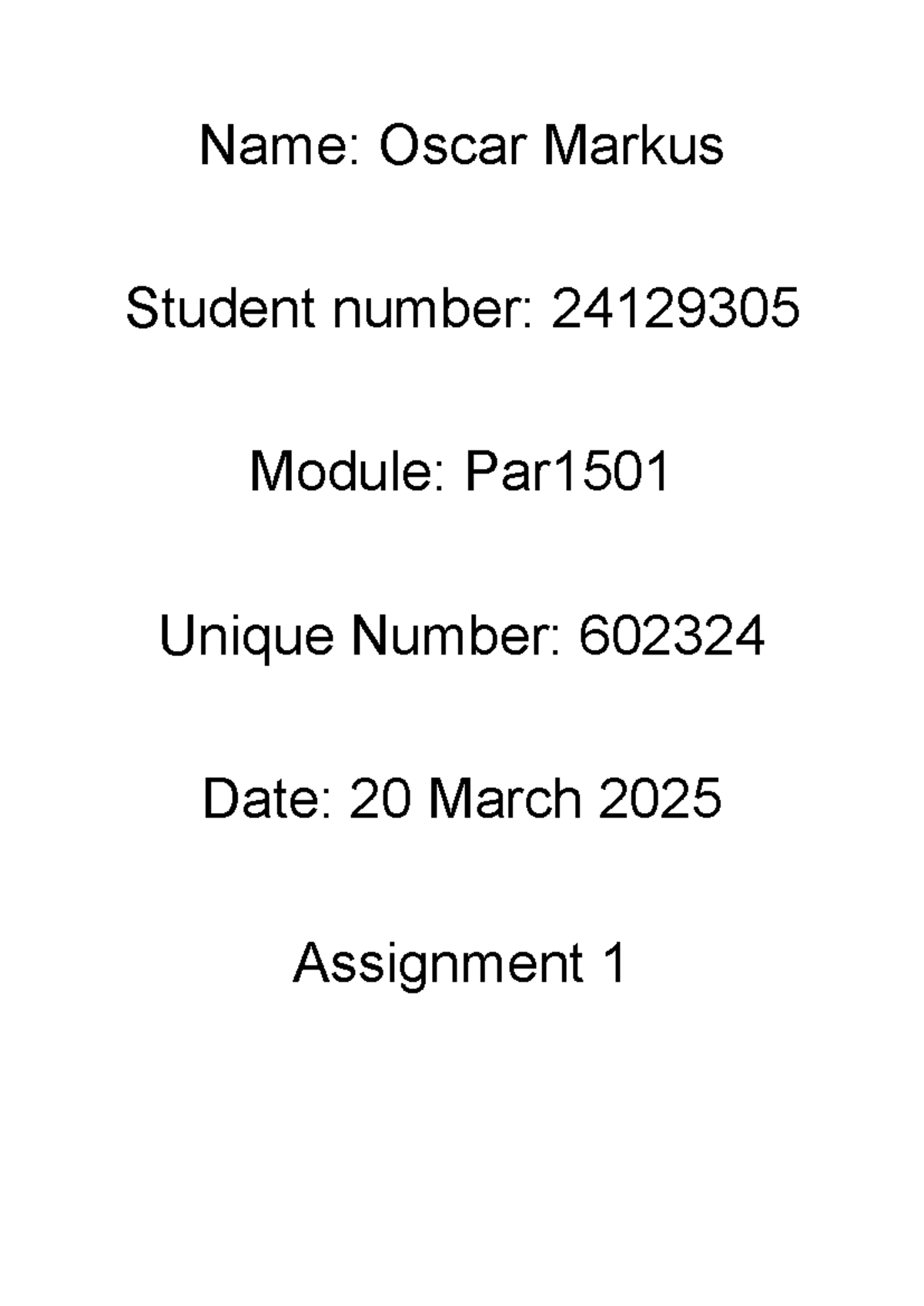 PAR1501 Assignment 1: Exploring Paralegal Careers and Roles - Studocu