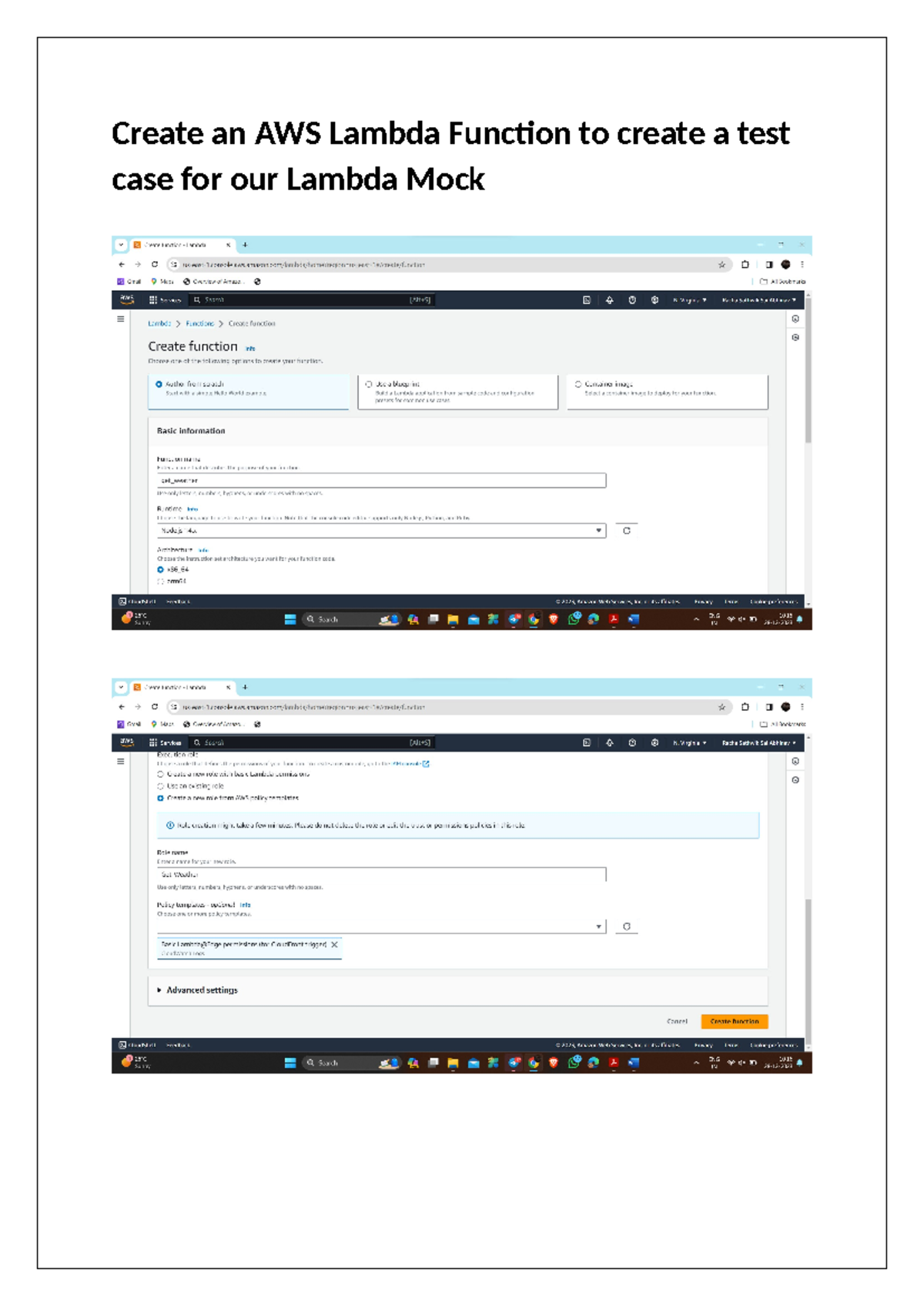 Skill 5 Create an AWS Lambda Function to create a test case for - Cloud ...