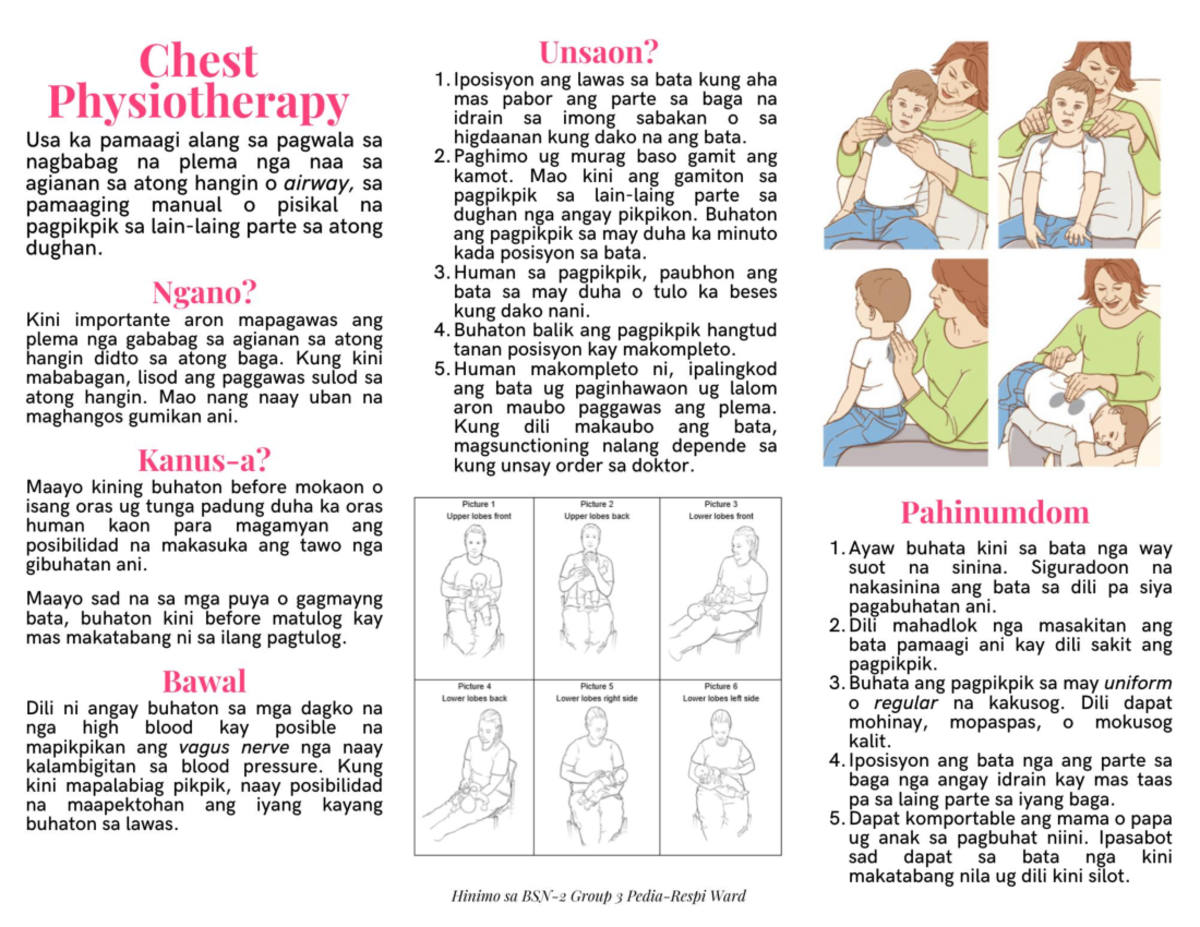 Chest Physiotherapy Techniques and Benefits Brochure - Studocu