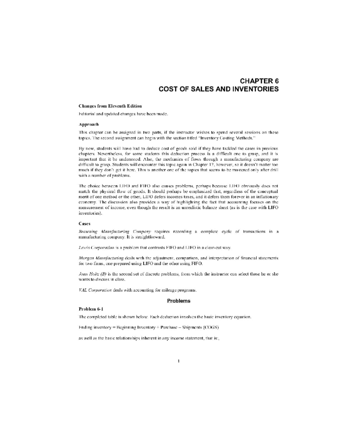 CHAPTER 6: COST OF SALES AND INVENTORIES - Key Updates and Insights ...