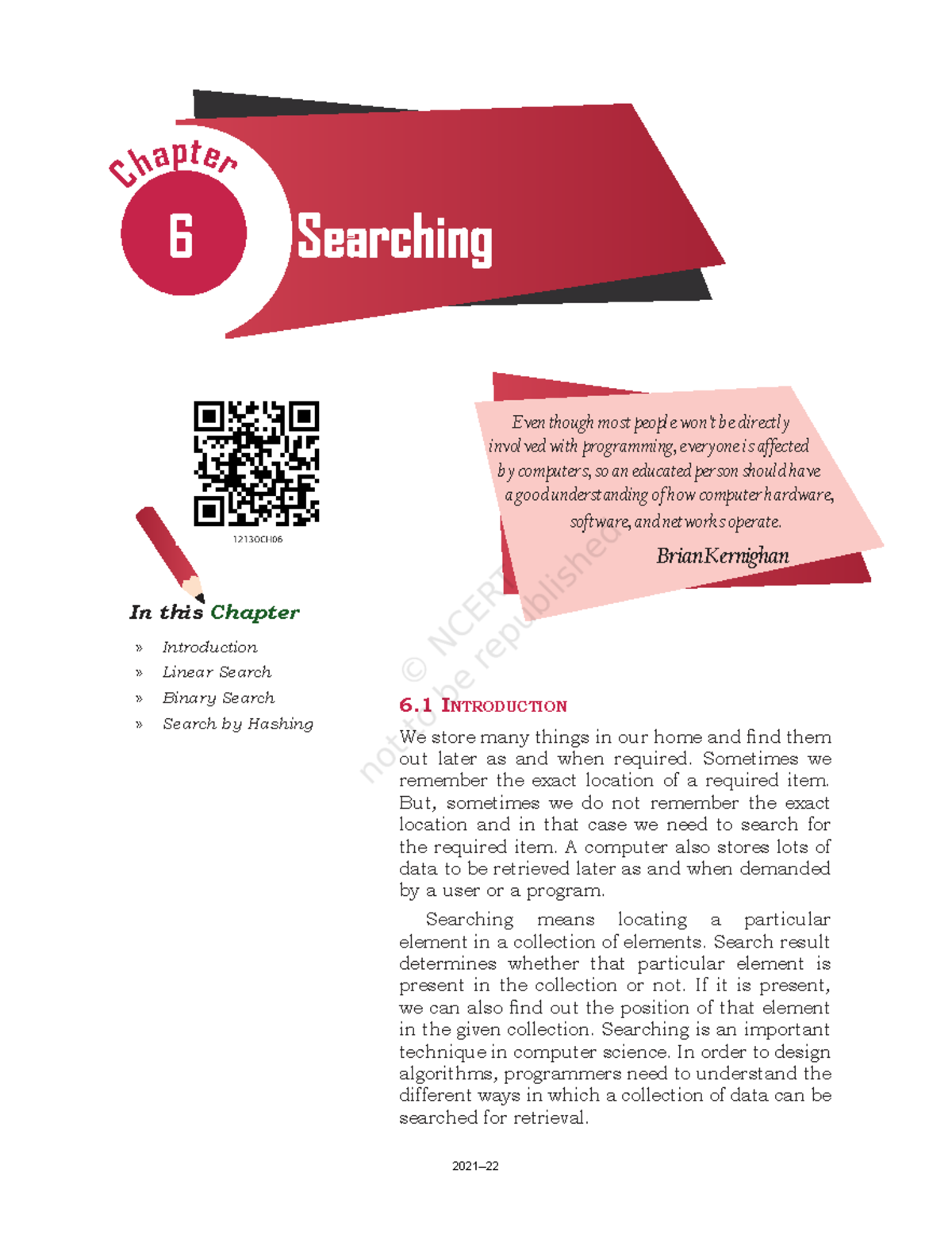 Chapter 6: Searching Techniques in Python Programming (CS Class XII ...
