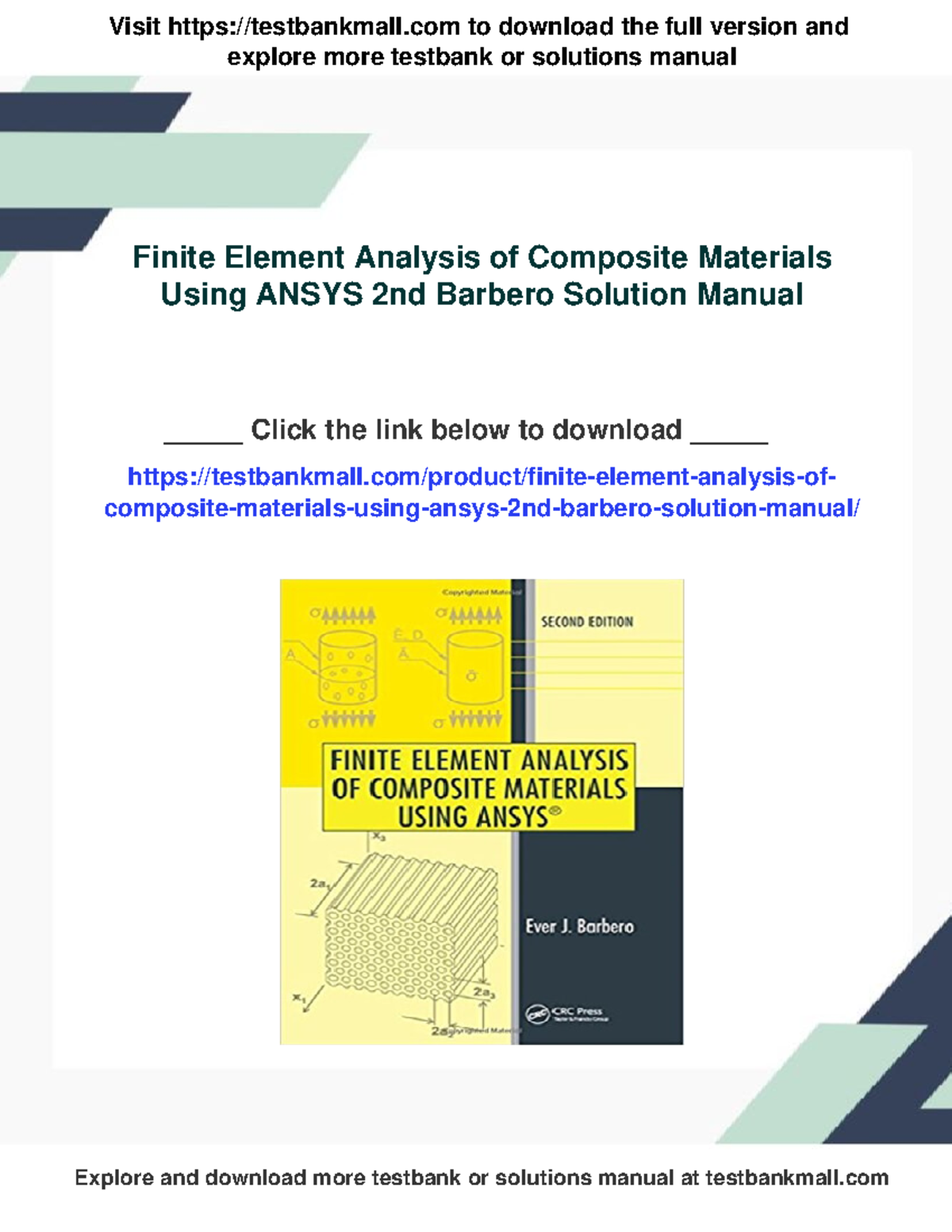 52048 - Finite element analysis of composite materials using ansys 2nd ...