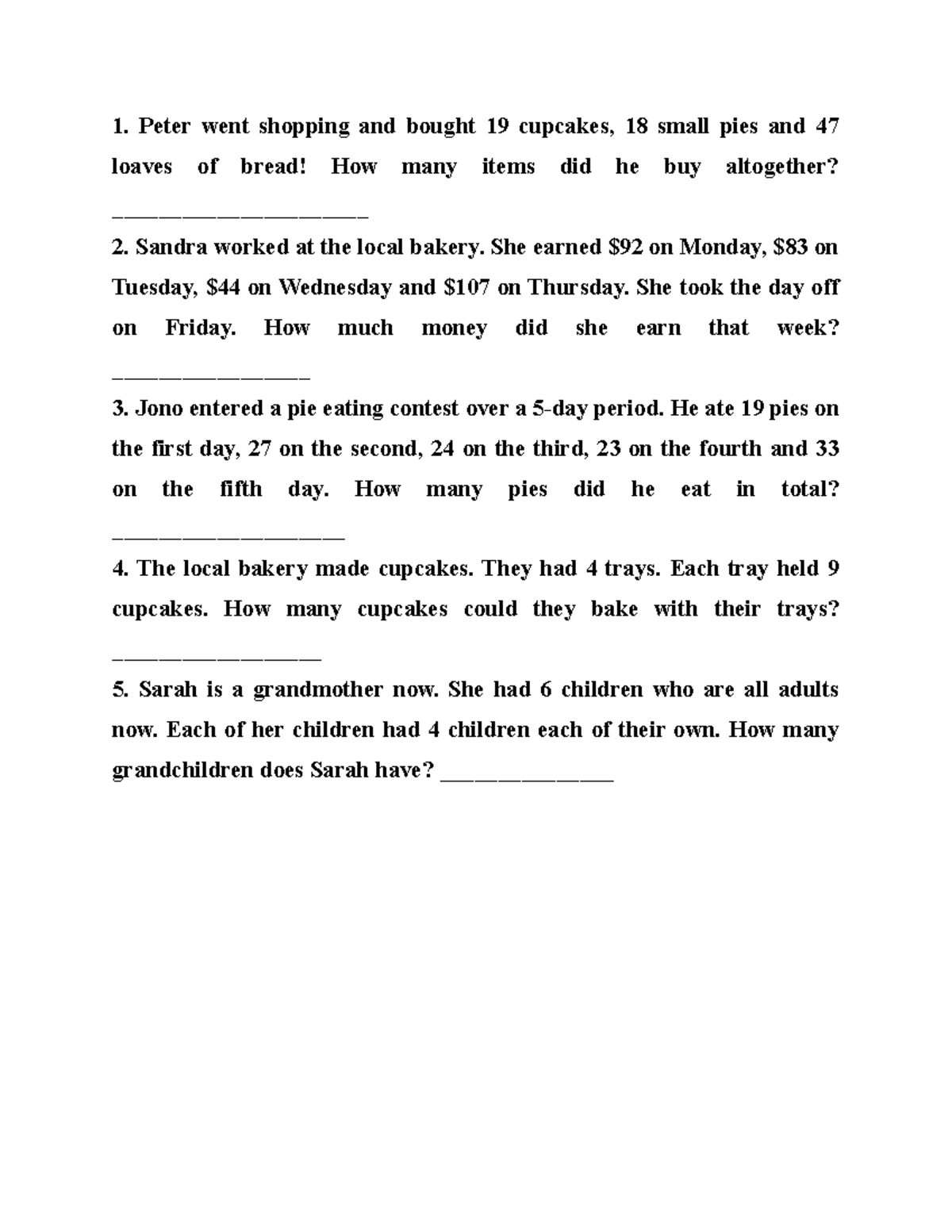 G3 - Math Problems for Grade 3 Students: Counting & Earnings - Studocu