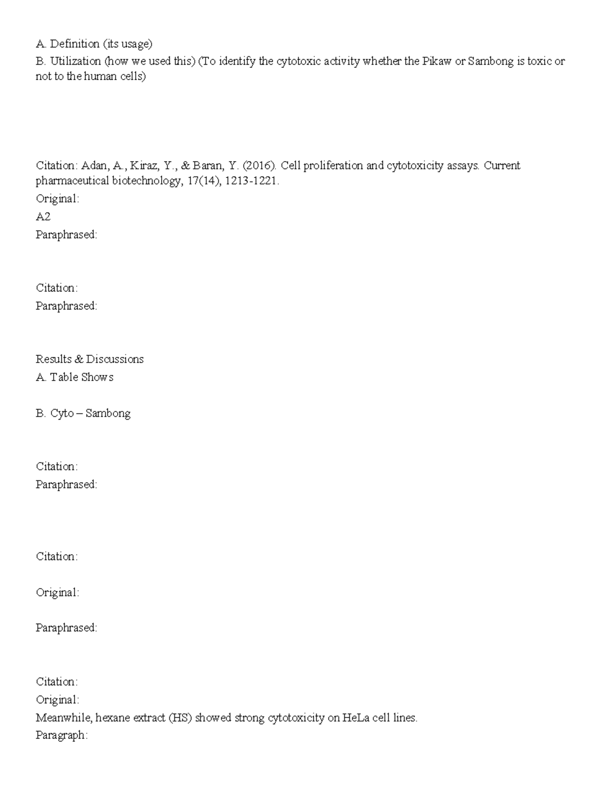 Cytotoxicity Study of Pikaw and Sambong on Human Cells - Biotech 101 ...