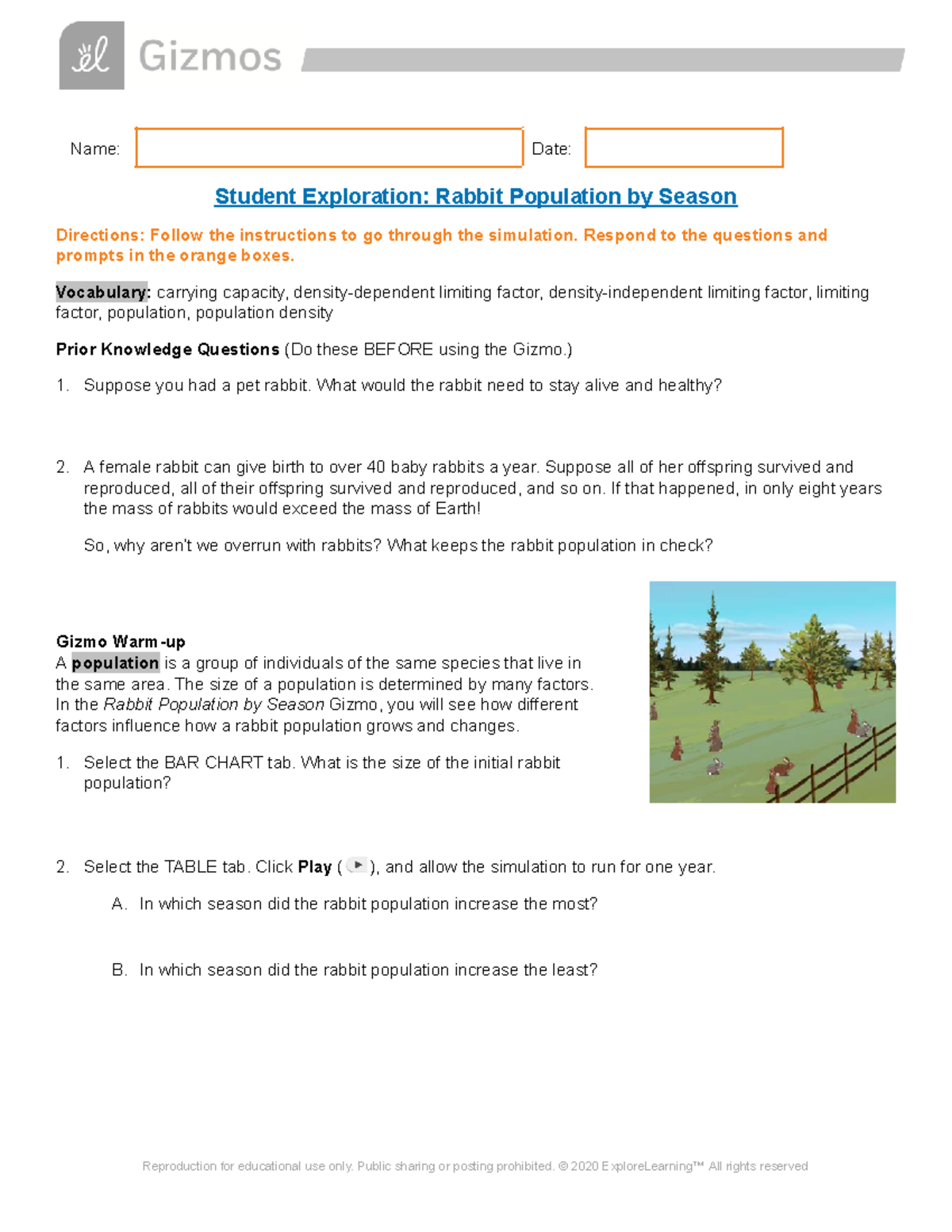 Rabbit Population Season Simulation SE: Exploring Growth Factors - Studocu