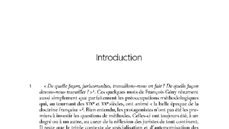 Méthodologies du Droit et des Sciences Juridiques - Cours 1 - Studocu