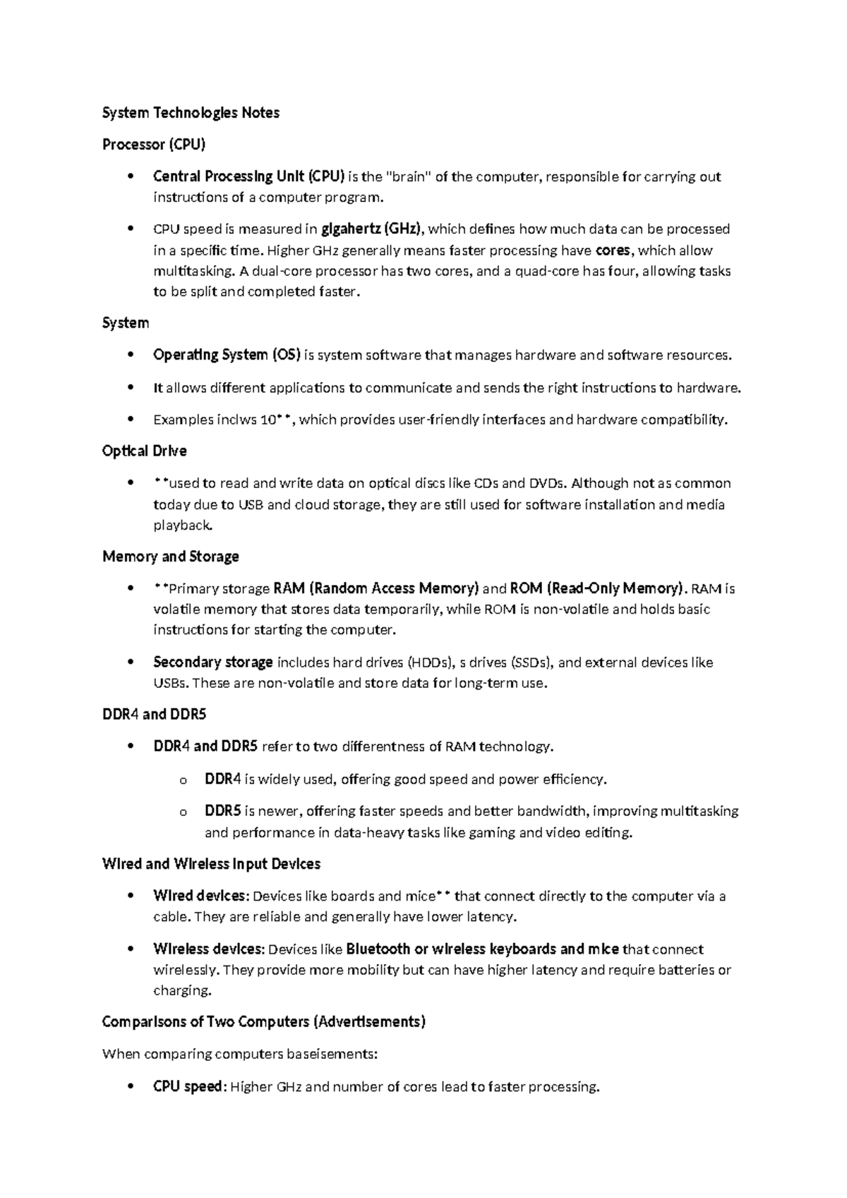 CAT 101: Comprehensive Notes on System Technologies and Applications ...