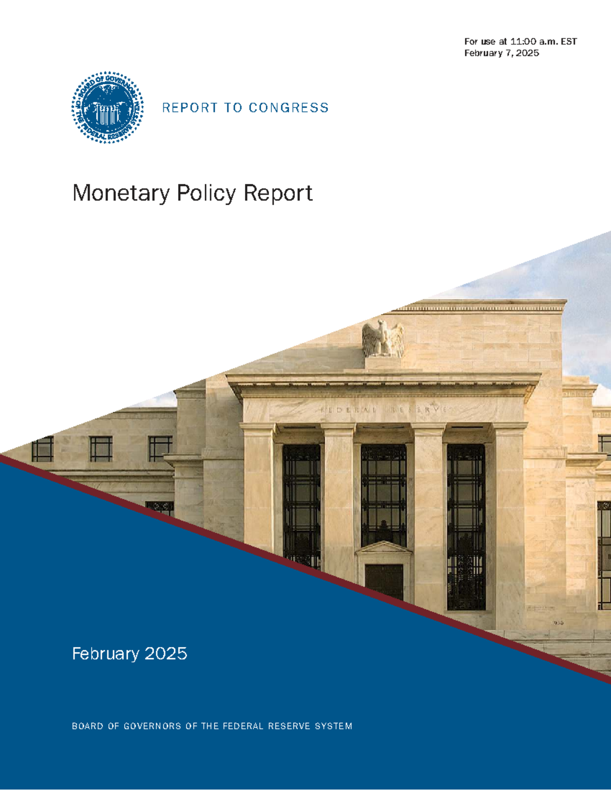 Monetary policy report to Congress - February 2025 - Studocu