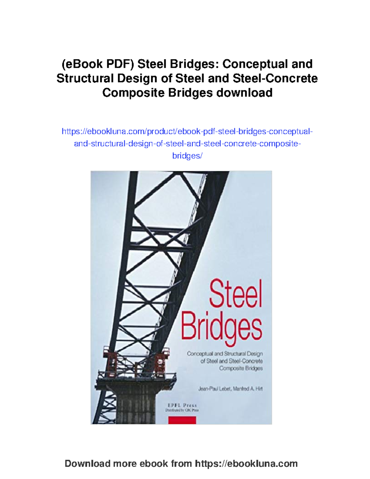 Steel Bridges: Conceptual & Structural Design (G16862) - eBook PDF ...