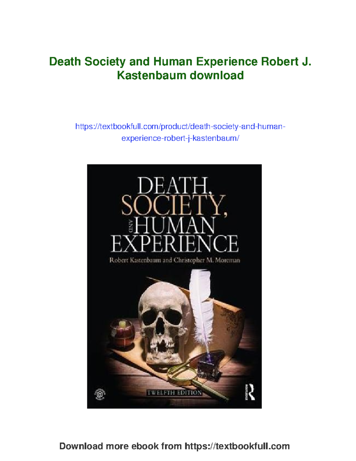 Death, Society, and Human Experience: Insights from Kastenbaum ...