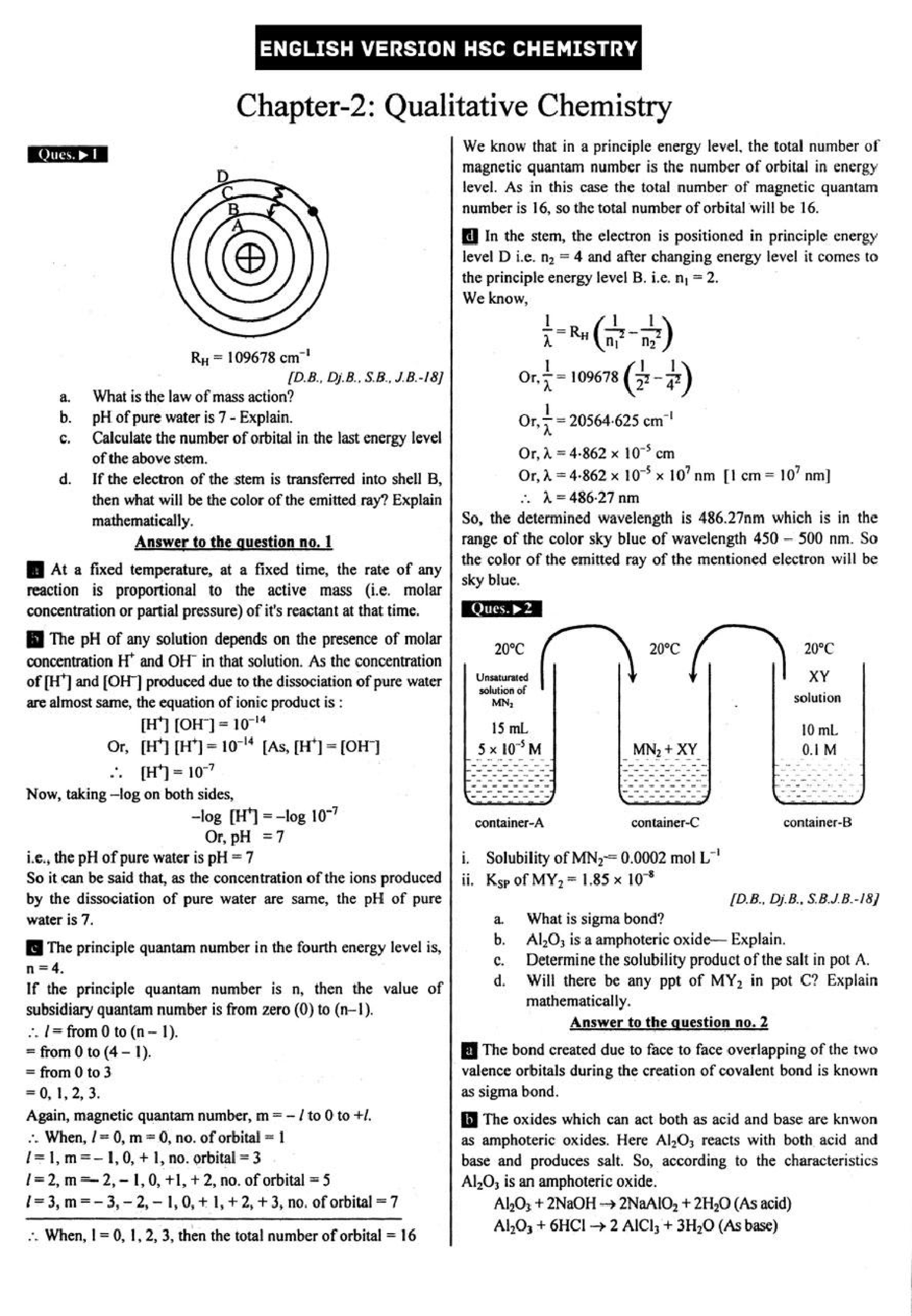 Hsc Ev Chemistry 1st Paper Chapter 2 Notes Studocu