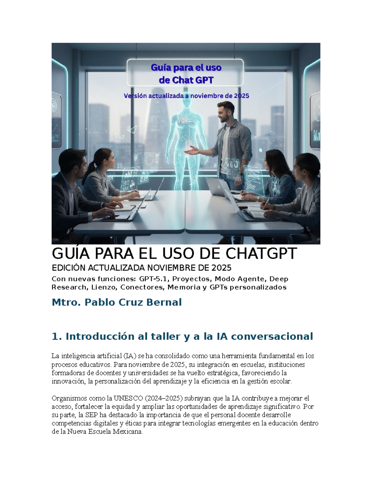 GUÍA ACTUALIZADA PARA EL USO DE CHATGPT (NOVIEMBRE 2025) - Studocu