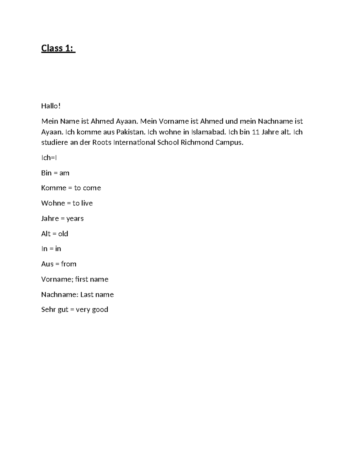 German Language Basic Notes: Essential Vocabulary & Phrases for ...