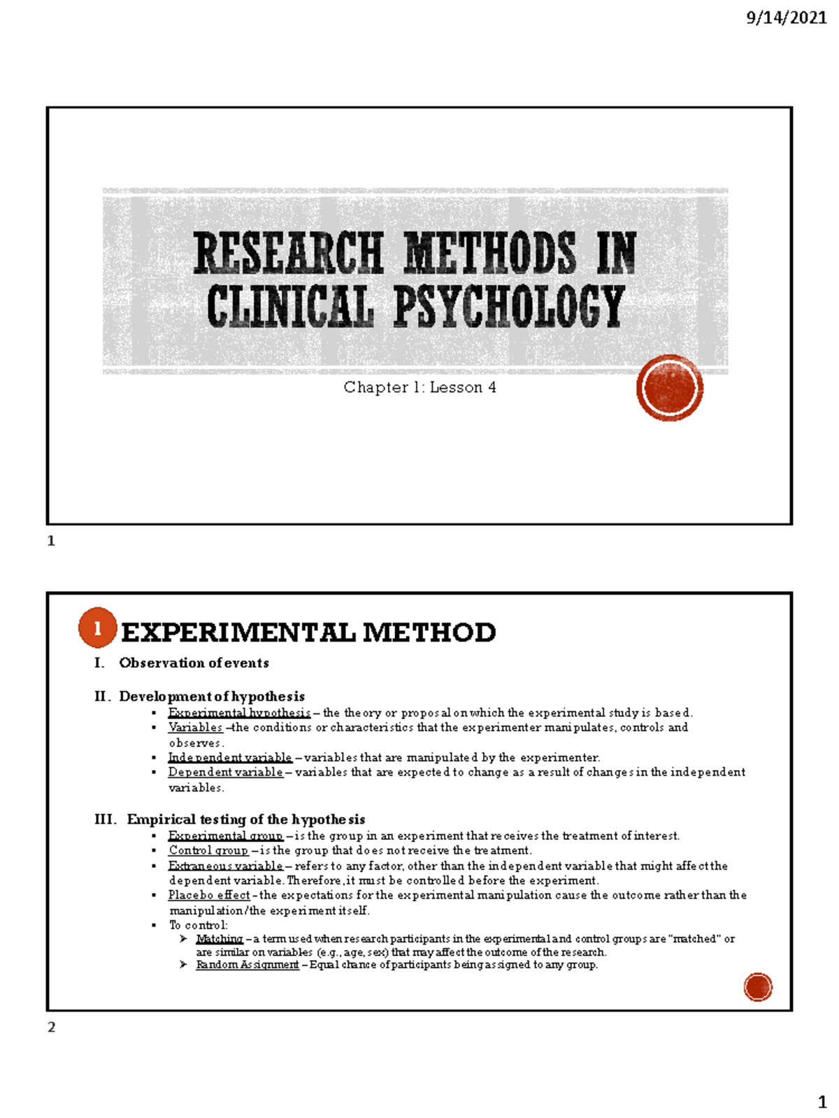 Chapter 1 Unit 4: Overview of Research Methods & Ethics - Studocu