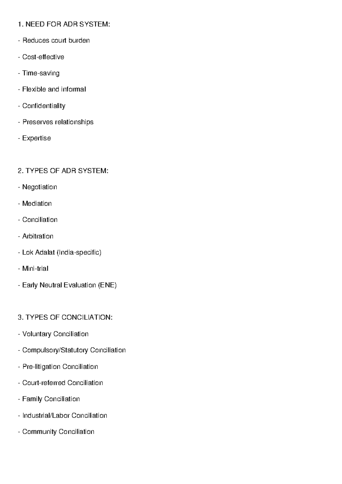 ADR System Overview: Types, Stages, and Key Qualities (Course Code ...