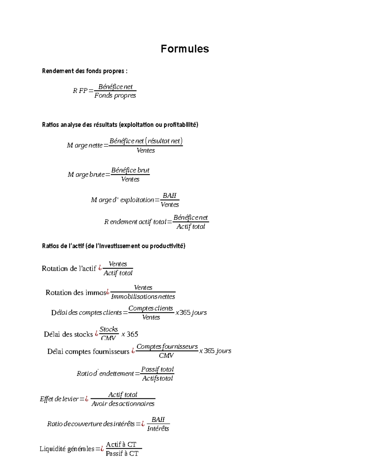 Feuille formules intra E2024 - Formules Rendement des fonds propres ...