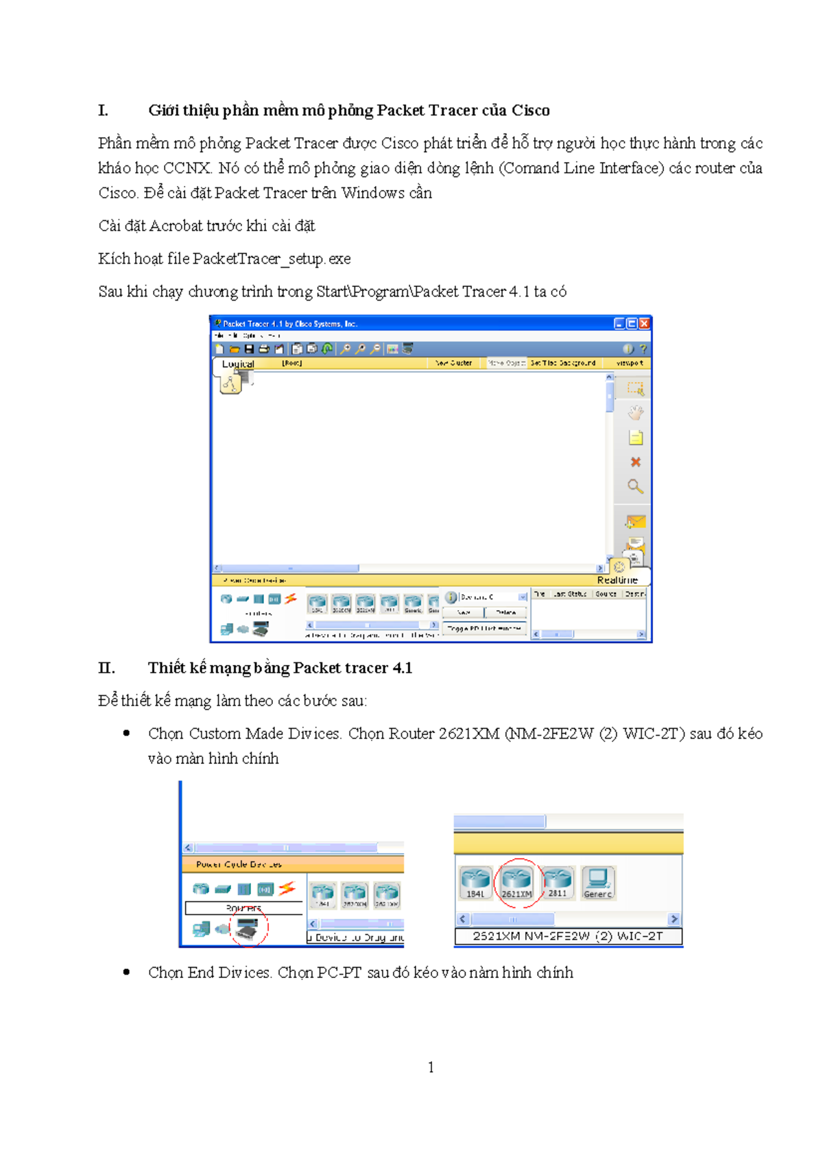 Tài liệu Thực hành Cisco Packet Tracer - CCNX Mạng Thông minh - Studocu