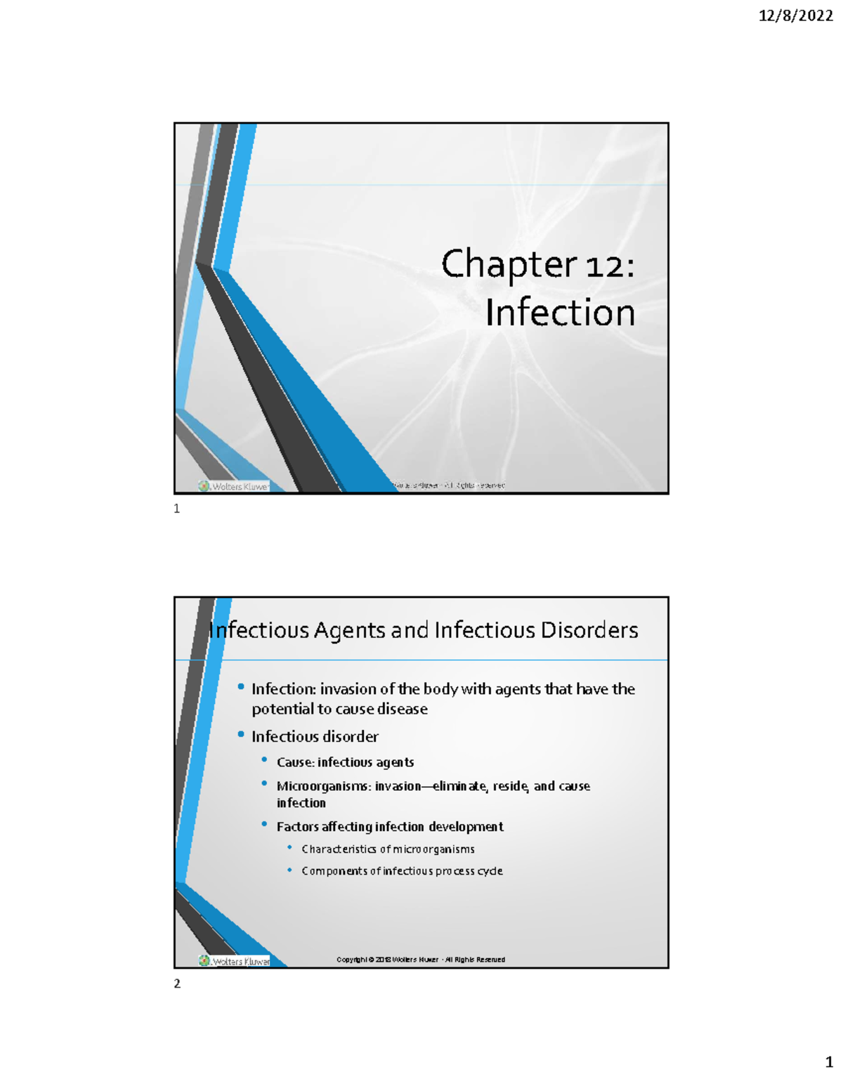 Chapter 12: Infection - Understanding Infectious Agents and Disorders ...