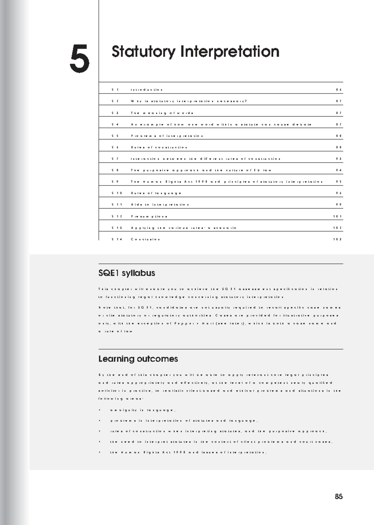 Statutory Interpretation for SQE1: Principles and Applications Overview ...