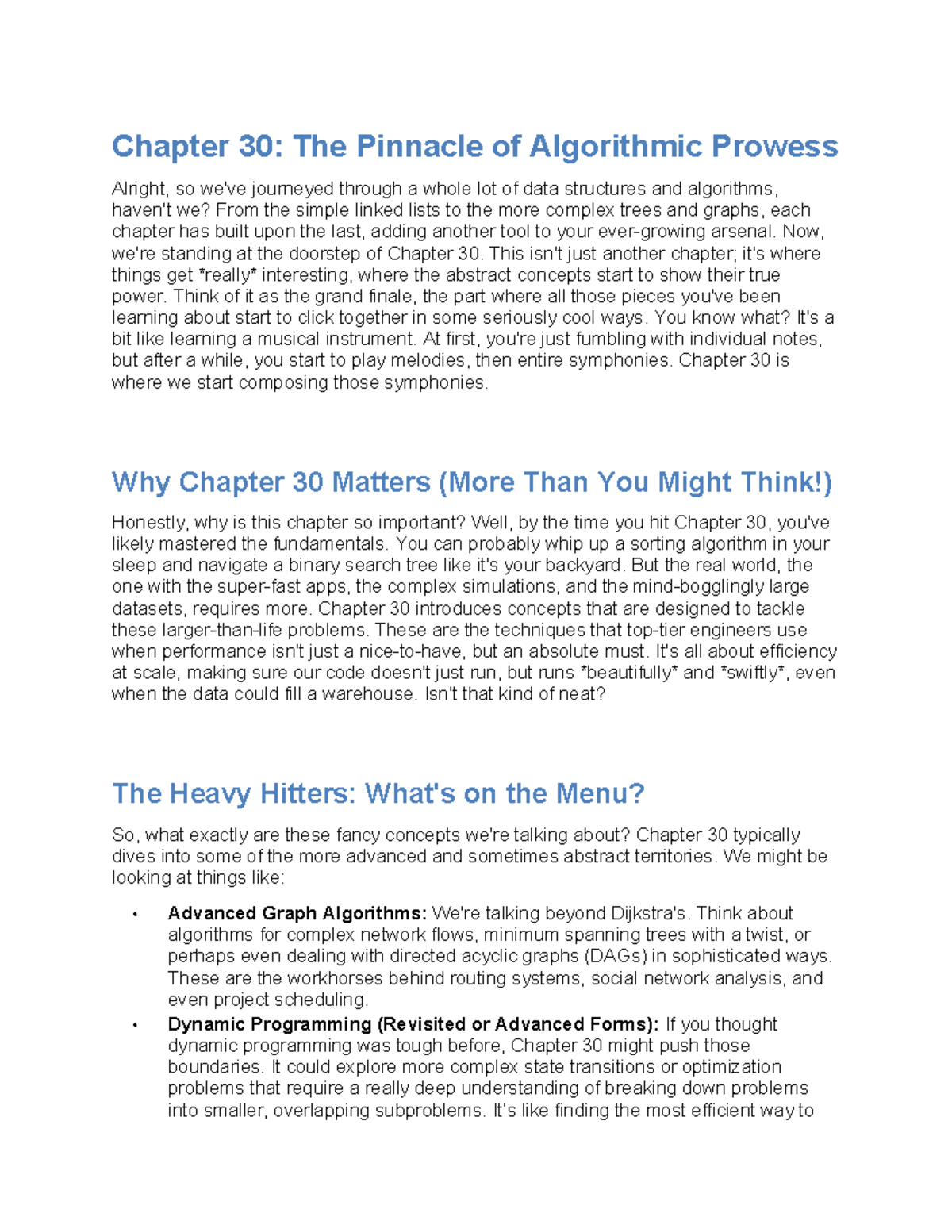 Chapter 30 Review: Mastering Advanced Data Structures & Algorithms ...