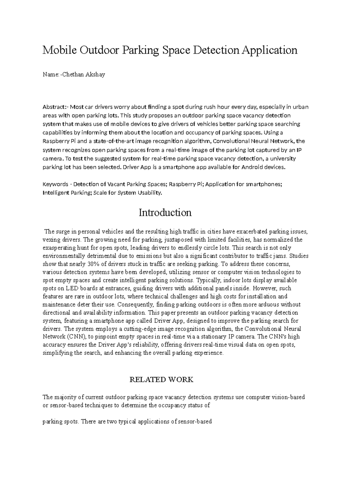 SPM 2023 Term Paper: Mobile Outdoor Parking Space Detection System ...