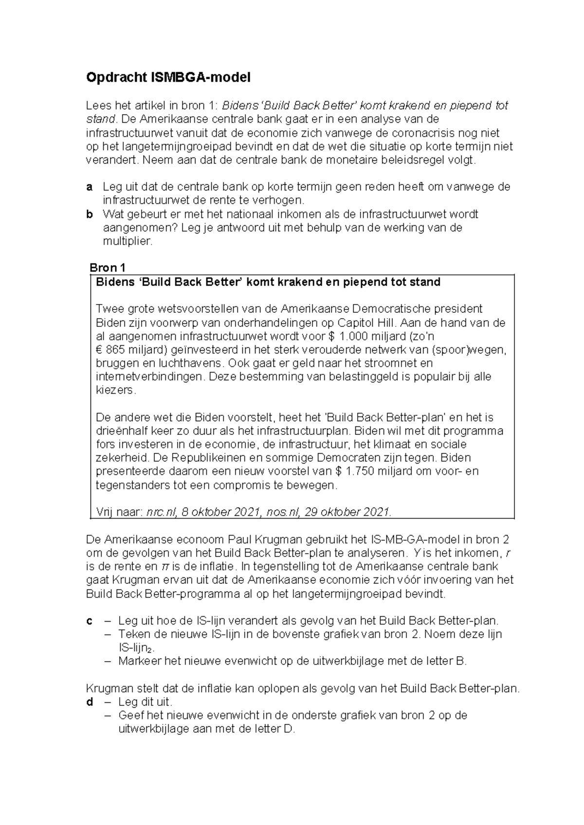 Oefenopdracht ISMBGA-model: Analyse van Bidens Infrastructuurwet ...