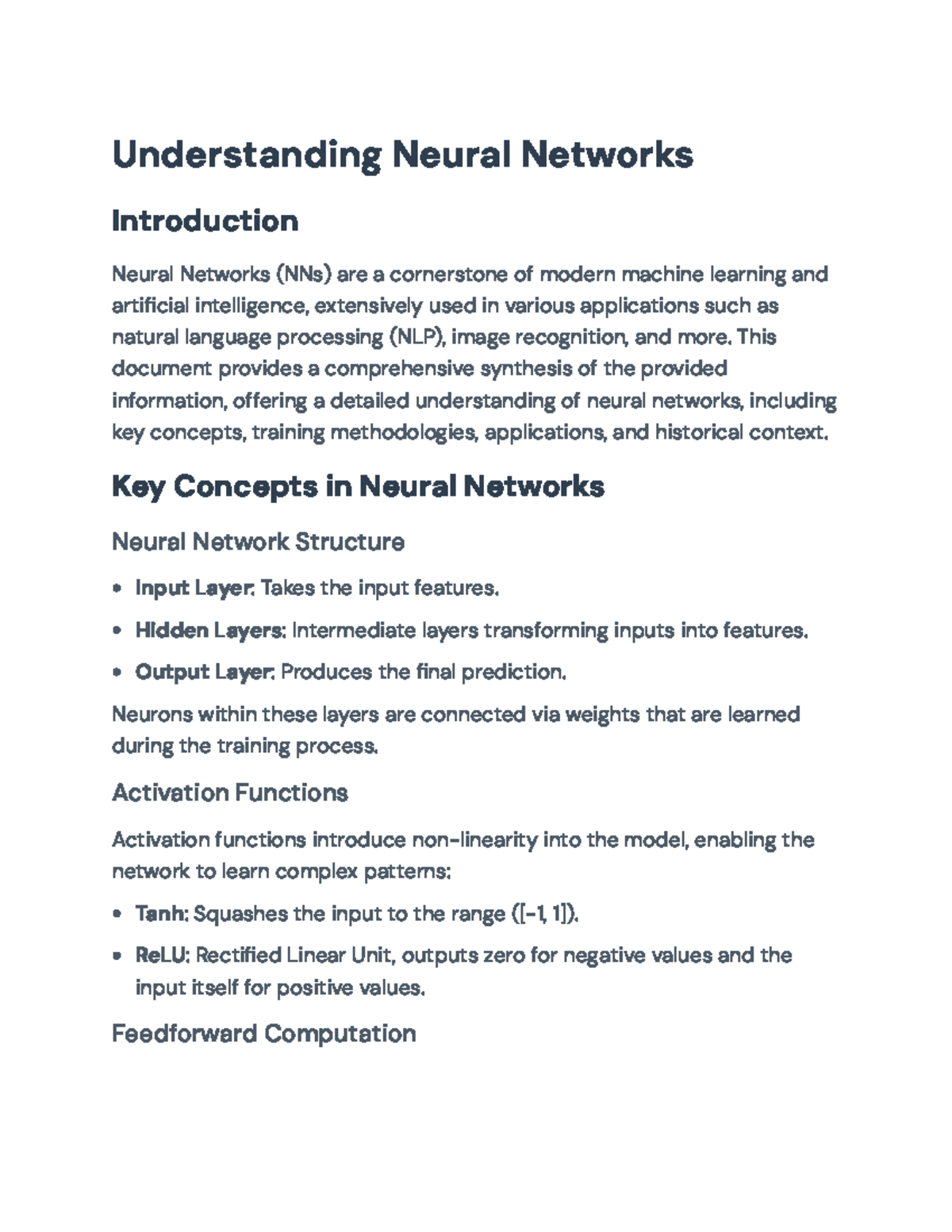 Understanding Neural Networks: Key Concepts and Applications in AI ...