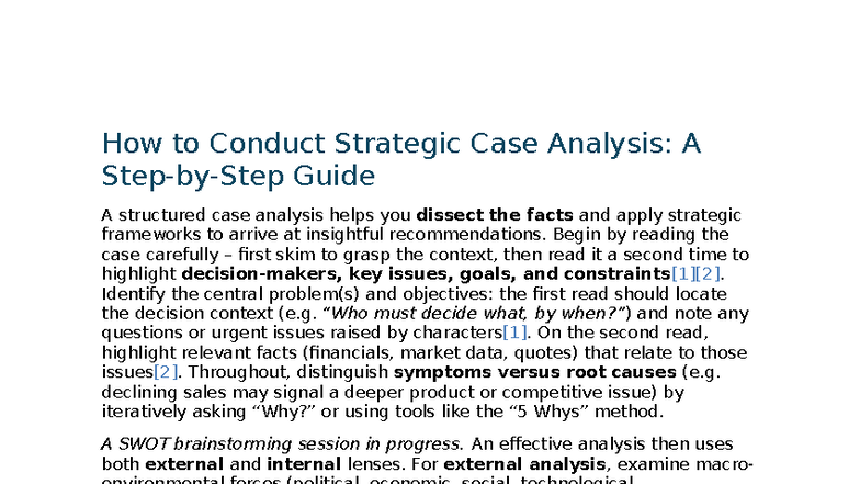 Strategic Case Analysis MCAV4HFYUITZBIVIFQOPFVVUPVKM: A Step-by-Step ...