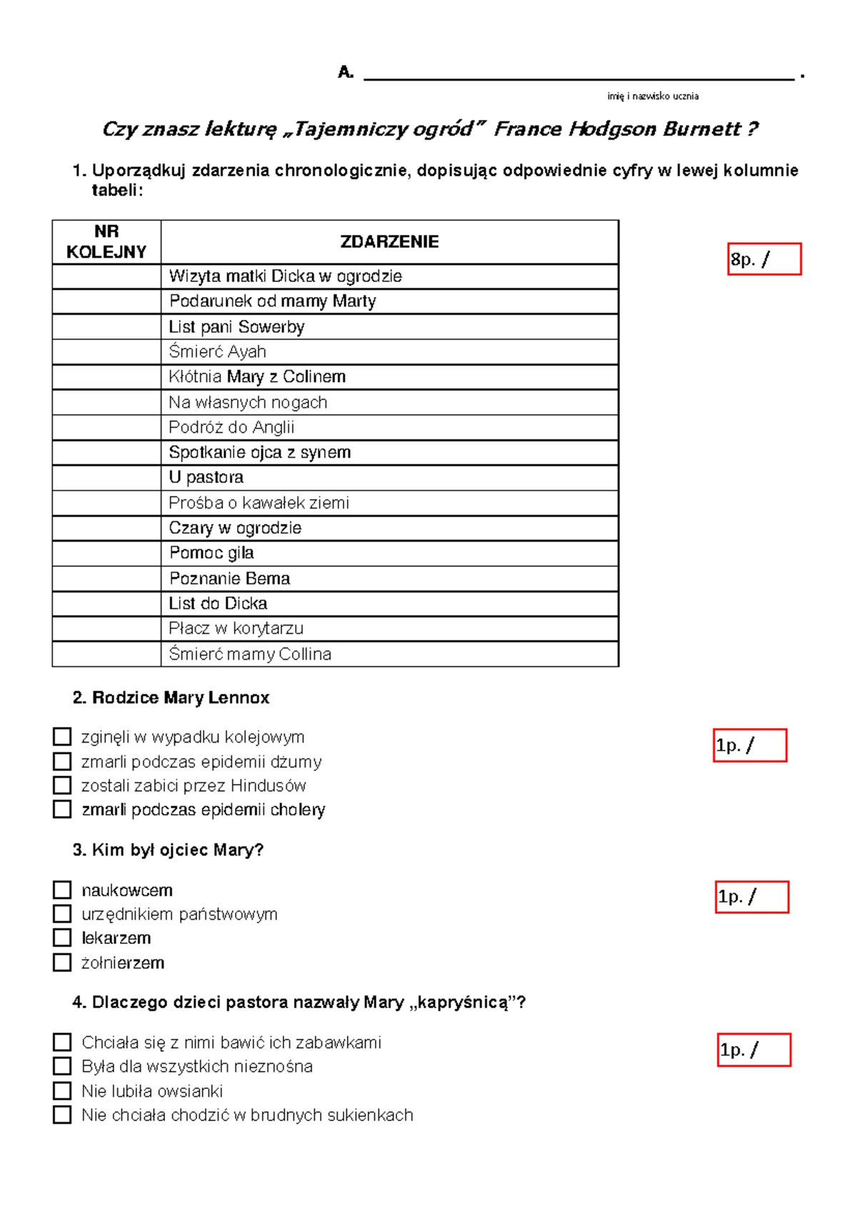 Sprawdzian Z Francuskiego 1 Gimnazjum Club Dos www.studocu.com